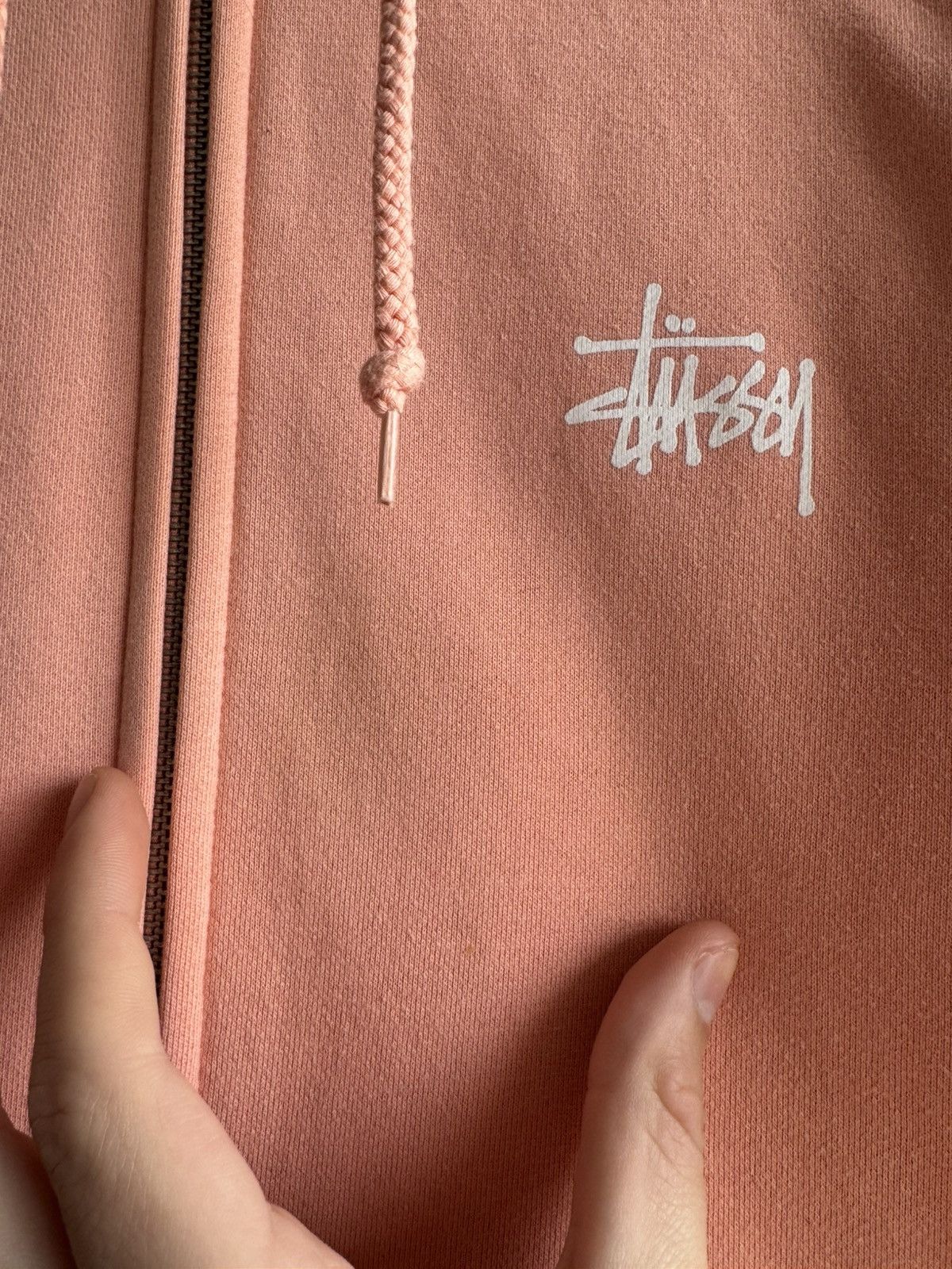 Stussy Stussy peach zip hoodie 00,s Size US L / EU 52-54 / 3 - 18 Thumbnail
