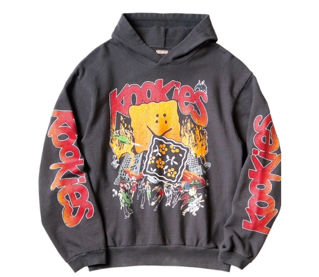 Kapital Kapital Fleece Hooded Sweatshirt Rainbow Y Pt ink Black Size US XXL / EU 58 / 5 - 1 Thumbnail