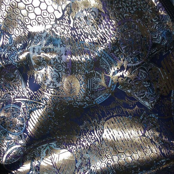 Other Pacific I.D. Abstract Metallic Gold Foil Bomber Satin Jacket Size S / US 4 / IT 40 - 3 Thumbnail