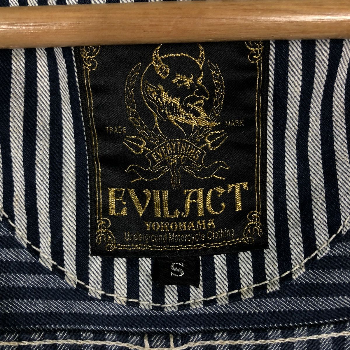 Japanese Brand 🔥VTG HICORY CHORE BIKER JACKET EVILACT MOTORCYCLE KAPITAL Size US S / EU 44-46 / 1 - 18 Thumbnail