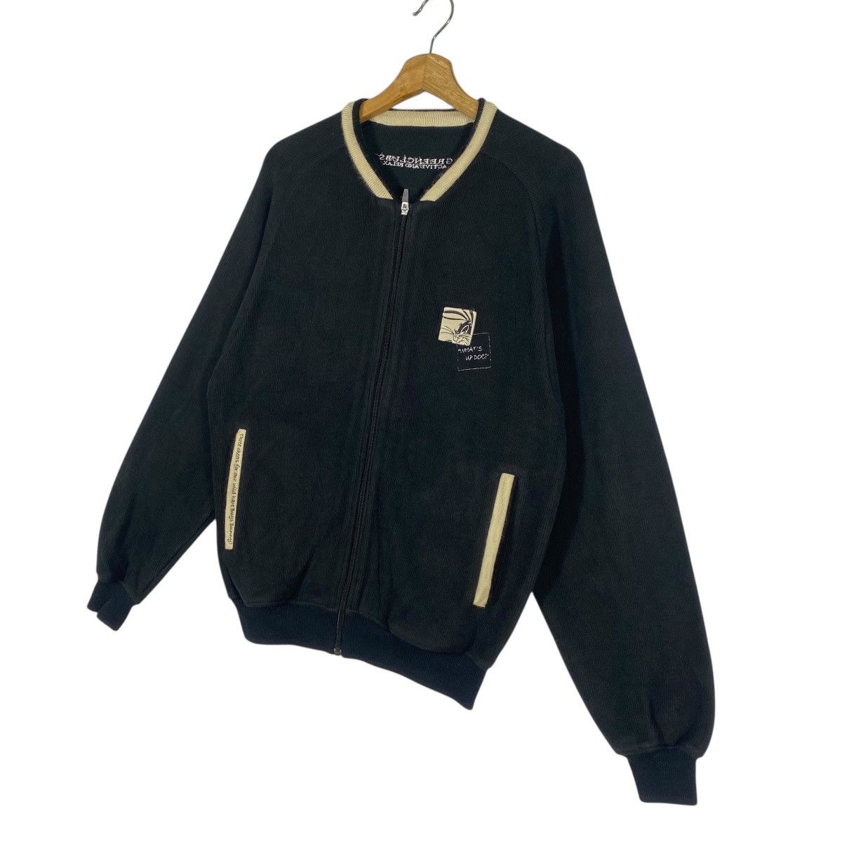 Warner Bros Vintage Greenclubs Warner Bros Zipper Jacket Size 3 (Fit M) Size US M / EU 48-50 / 2 - 2 Thumbnail