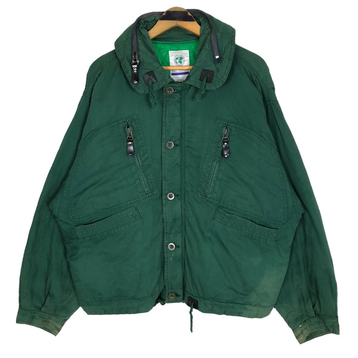 image of Vintage Nigel Cabourn Utility Cargo Jacket in Green, Men's (Size XL)