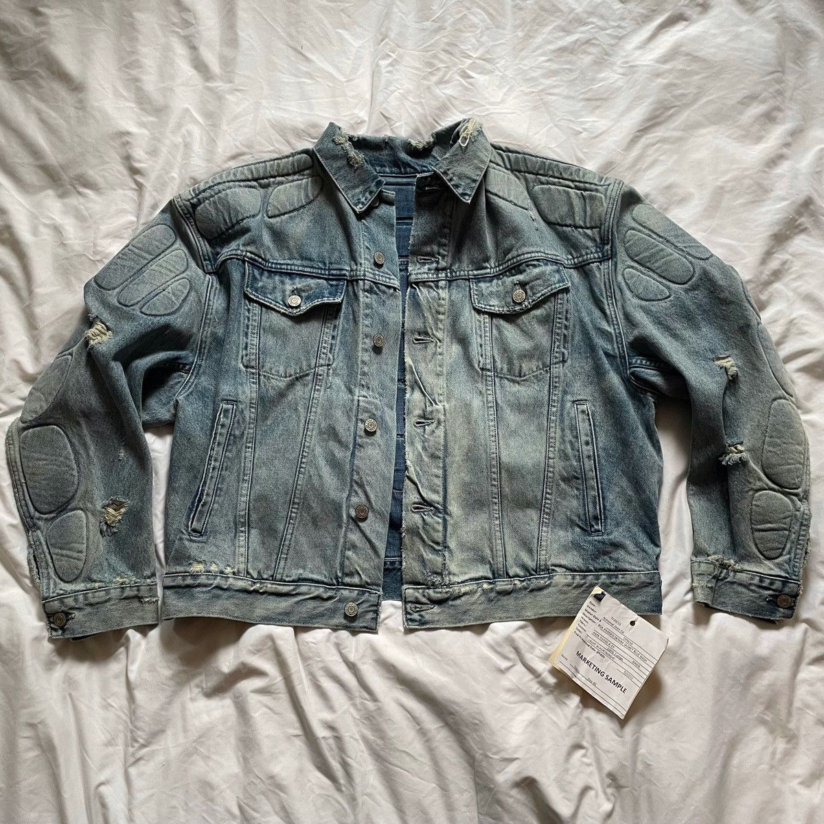 image of Marketing Sample Yeezy Gap Blue Padded Denim Jacket, Men's (Size XS)