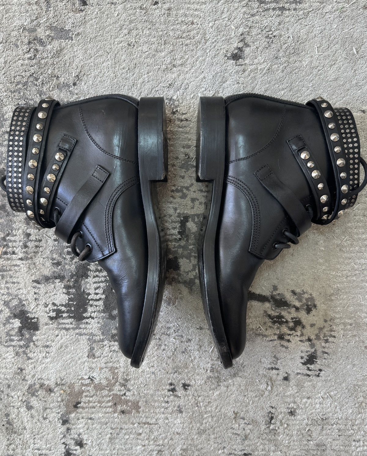 Saint Laurent Paris Saint Laurent Studded Combat Boots Size US 8.5 / EU 41-42 - 3 Thumbnail