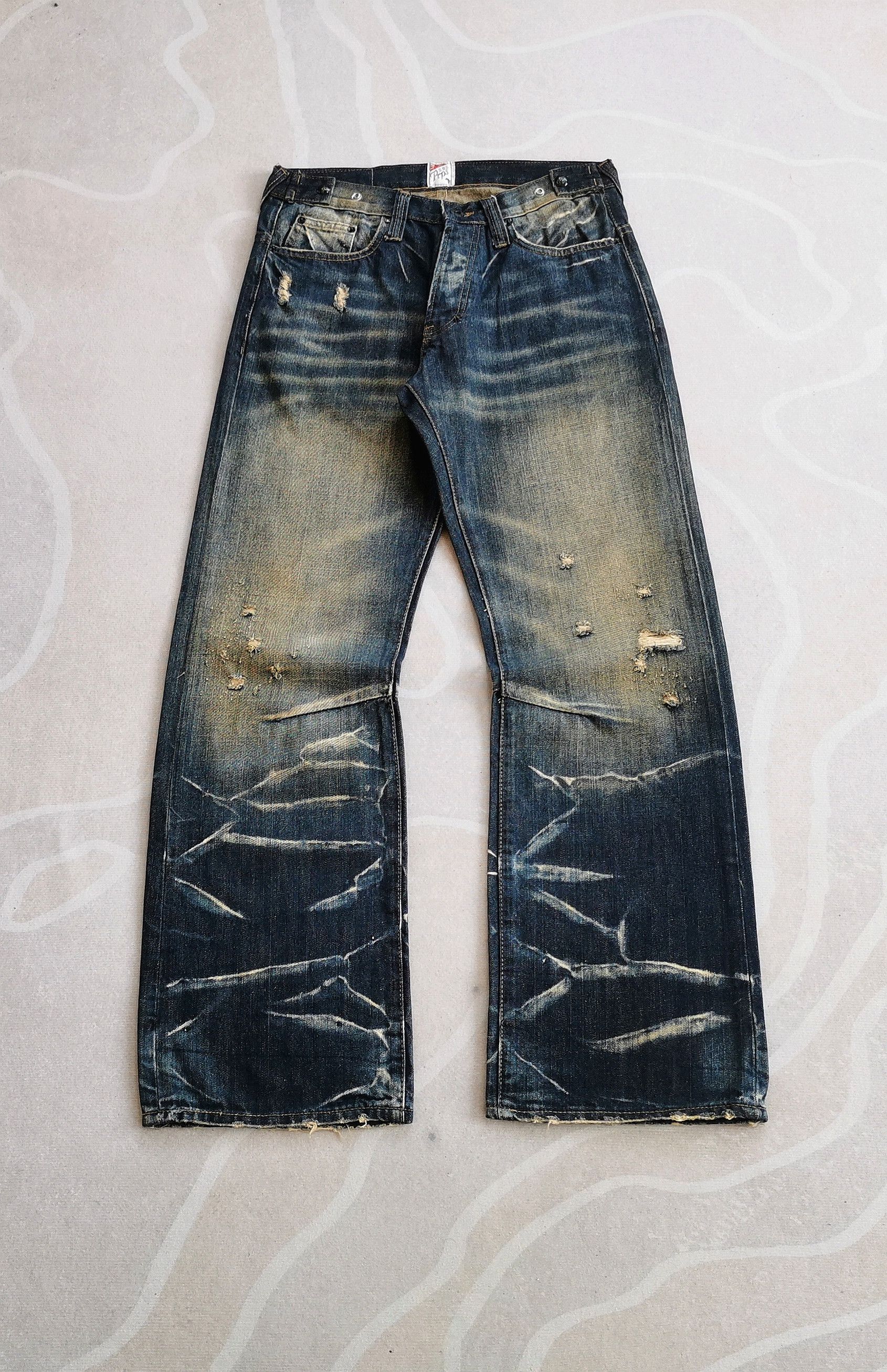 Prps PRPS Heirloom Barracuda Distressed Indigo Denim Size US 30 / EU 46 - 1 Thumbnail