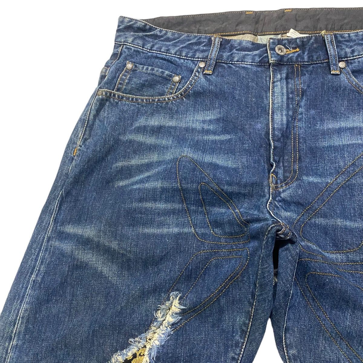 Fiberops FIBEROPS Denim Patchwork Jeans Size US 34 / EU 50 - 4 Thumbnail