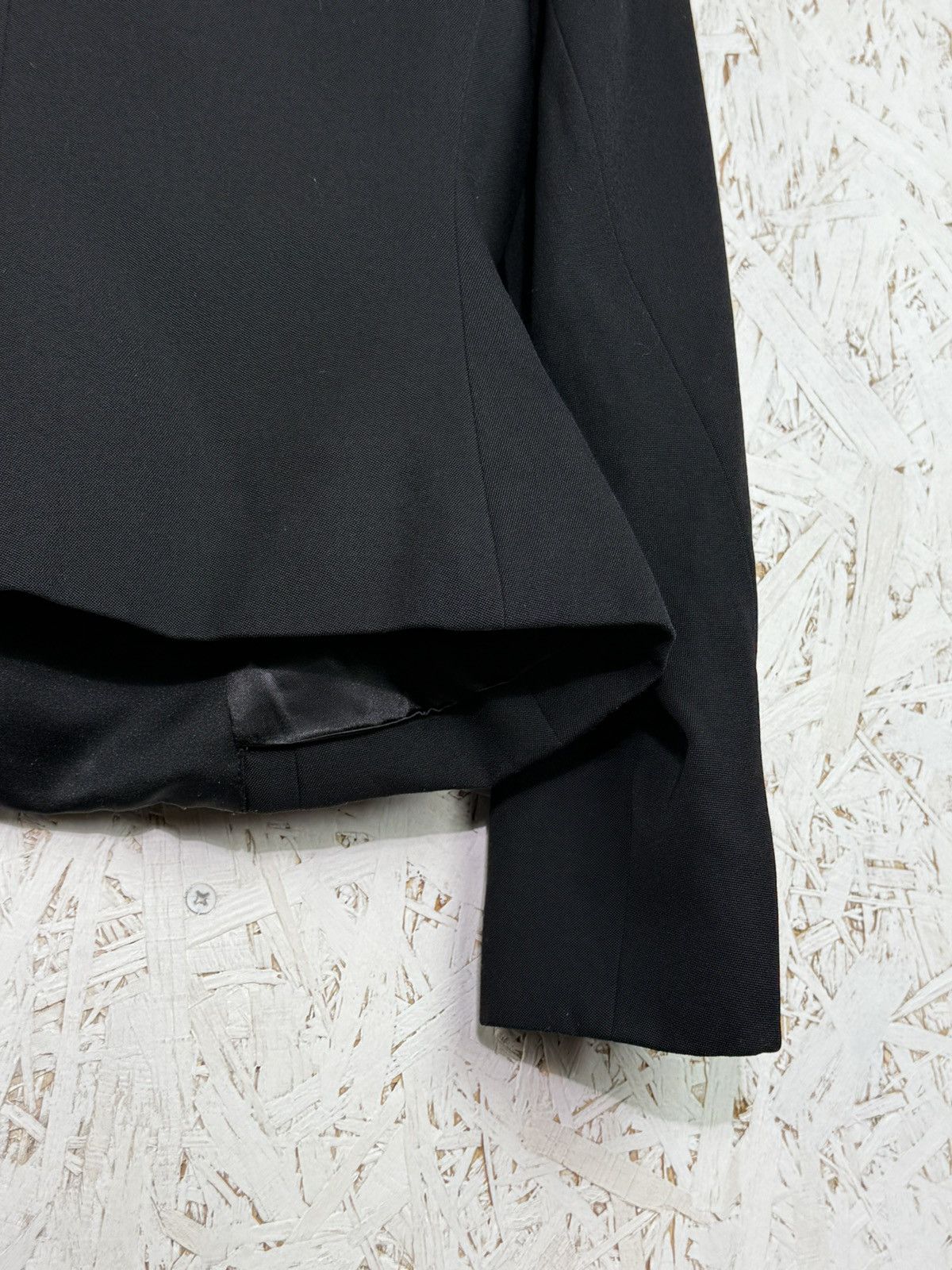 Yves Saint Laurent 80s Yves Saint Laurent Rive Gauche Satin Collar Blazer 34 Size XXS / US 00 / IT 34 - 8 Thumbnail
