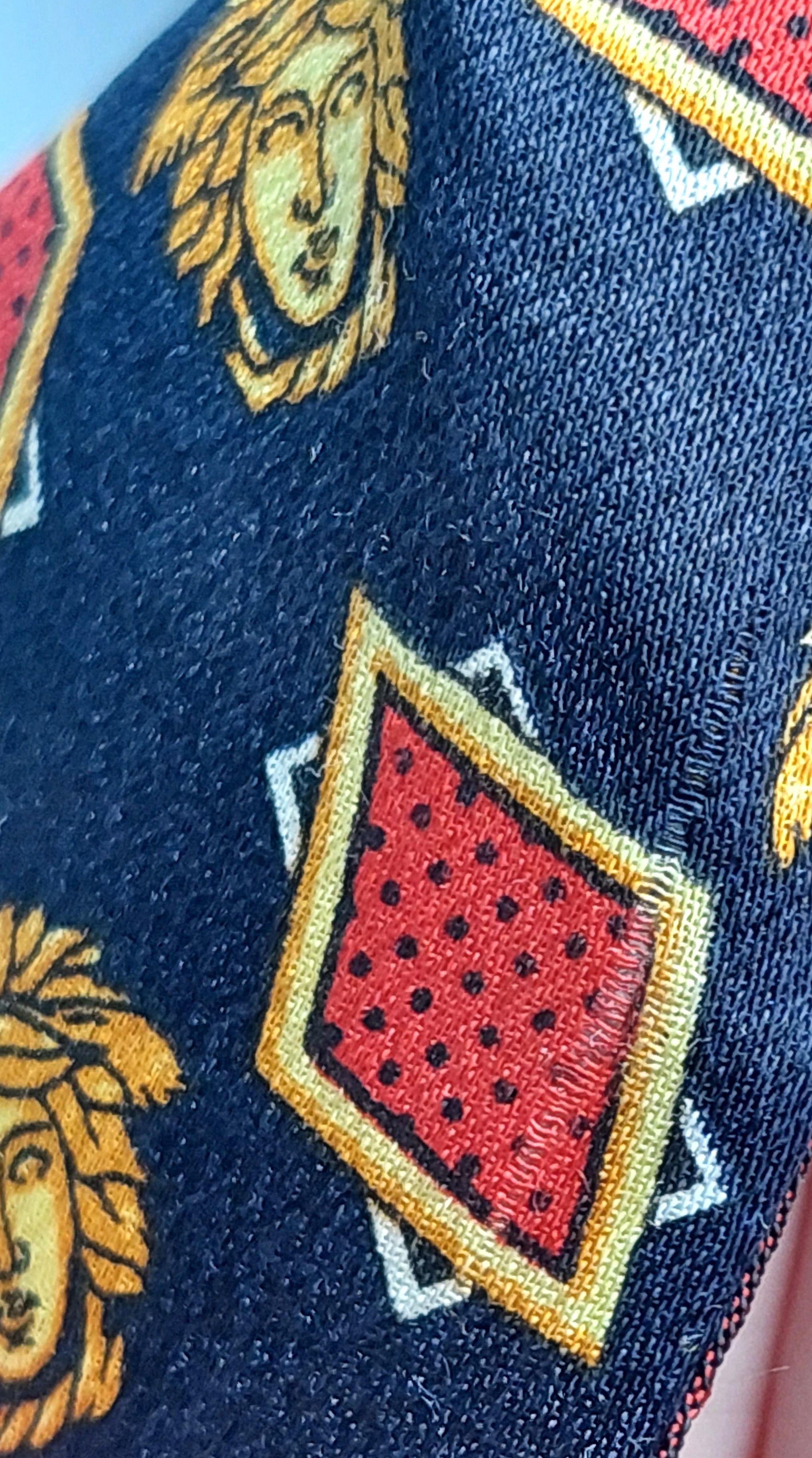 Versace Vintage Gianni Versace Medusa Silk Tie Navy Geometric 90s Size ONE SIZE - 14 Thumbnail