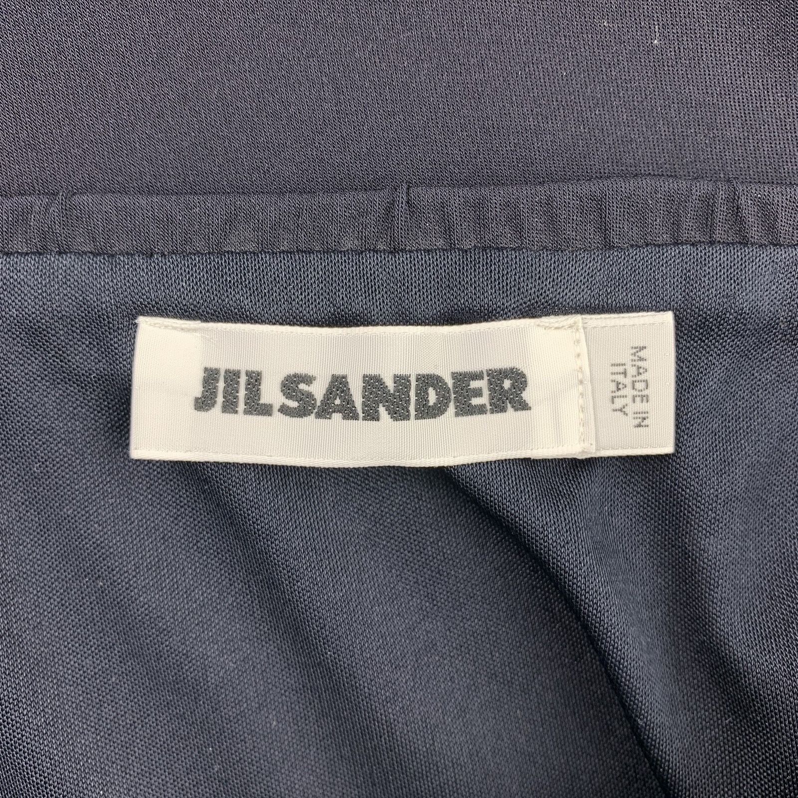 Jil Sander JIL SANDER Size 6 Navy Jersey Elastic Waistband Pencil Skirt Size 28" / US 6 / IT 42 - 4 Thumbnail
