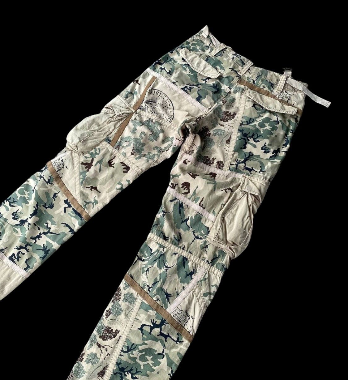 Avirex × Vintage RARE VINTAGE AVIREX CARGO PANELLED CAMO SPLIT DESIGN Size US 29 - 5 Thumbnail