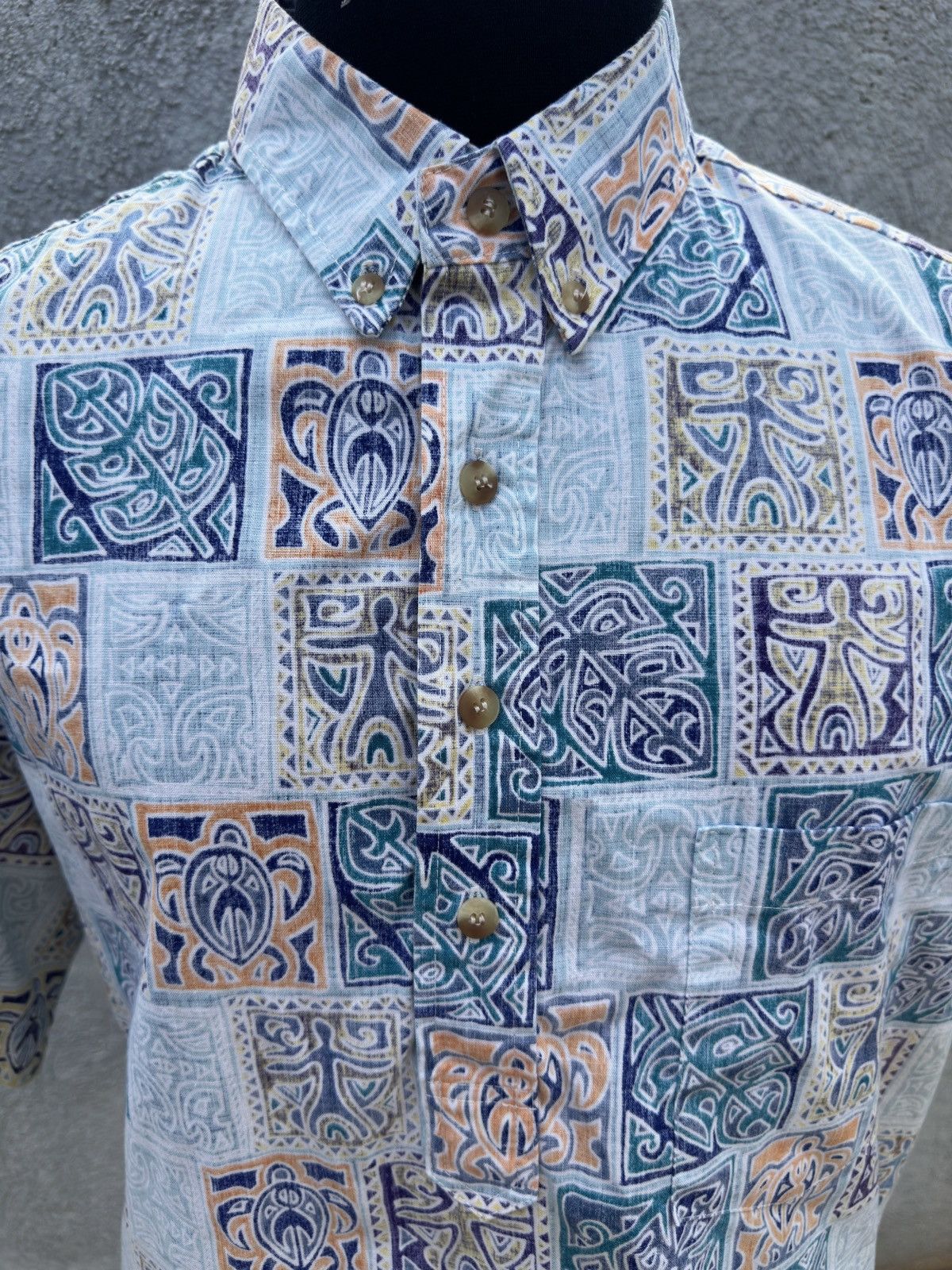 Other PreOwned Kahala Hawaiian Print Blue 3/4 Button Men's Large Size US L / EU 52-54 / 3 - 3 Thumbnail