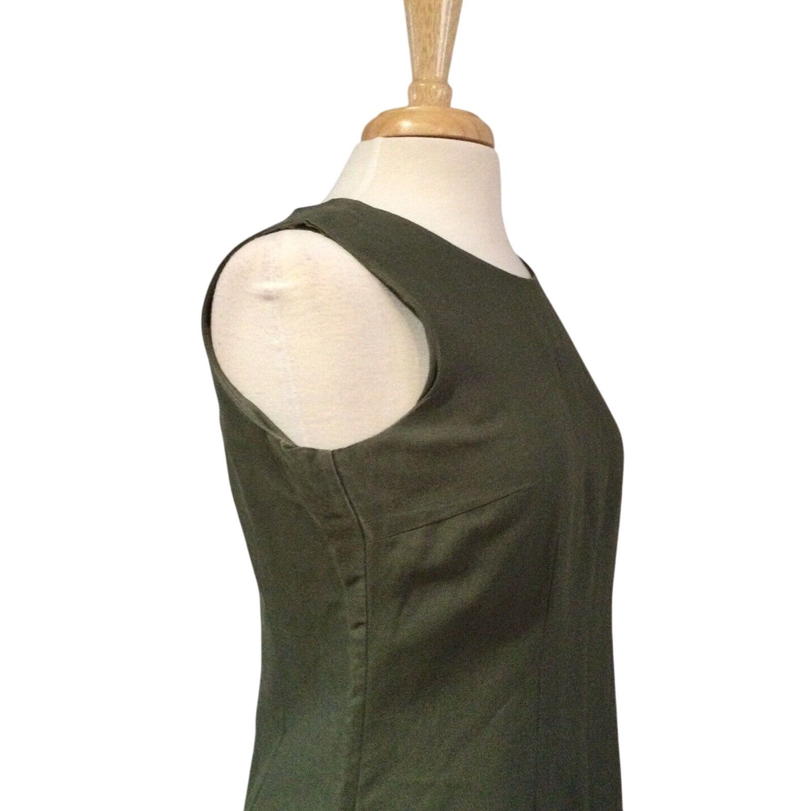 Other Jennifer Eden Sheath Dress Sleeveless Olive Green Size 8 Size M / US 6-8 / IT 42-44 - 7 Thumbnail