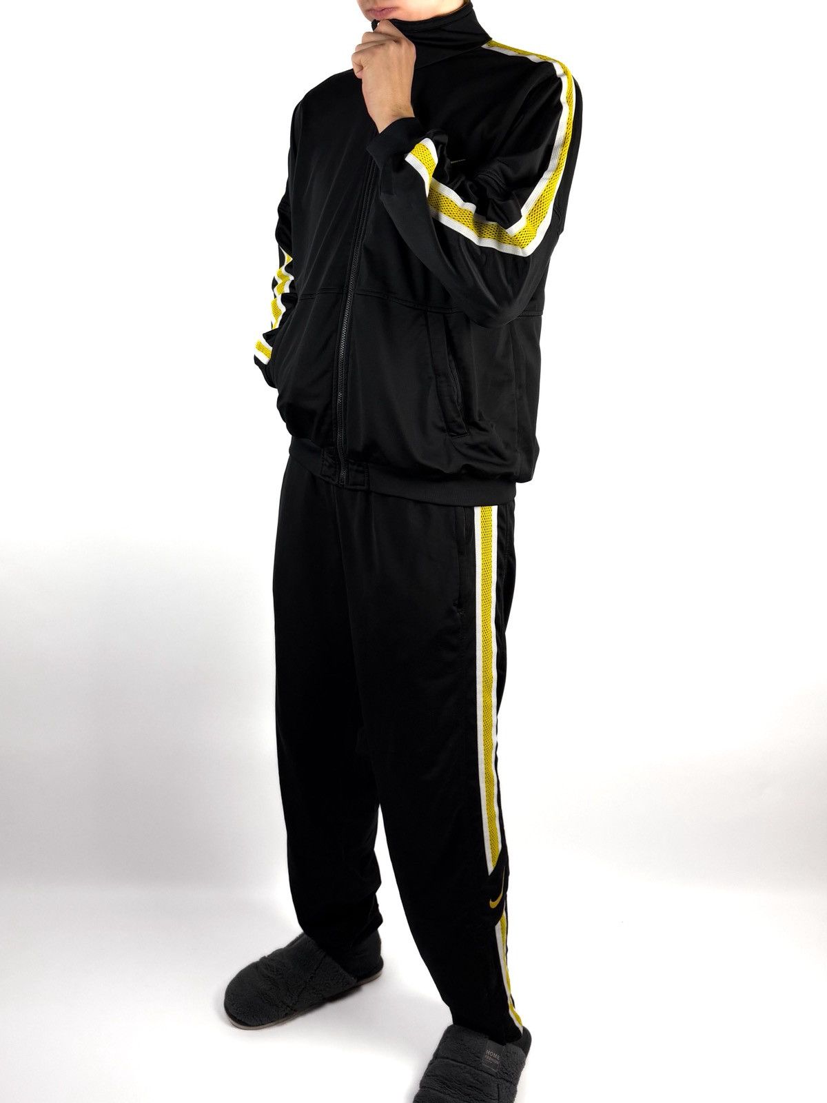 Nike Nike 90s Vintage Black Tracksuit Set Jacket Pants Y2K Retro Size US L / EU 52-54 / 3 - 3 Thumbnail