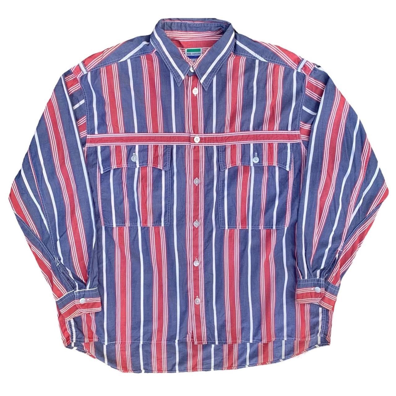 Nigel Cabourn × Vintage 💥Nigel Cabourn Double Pocket Stripes Shirt Size US L / EU 52-54 / 3 - 1 Thumbnail