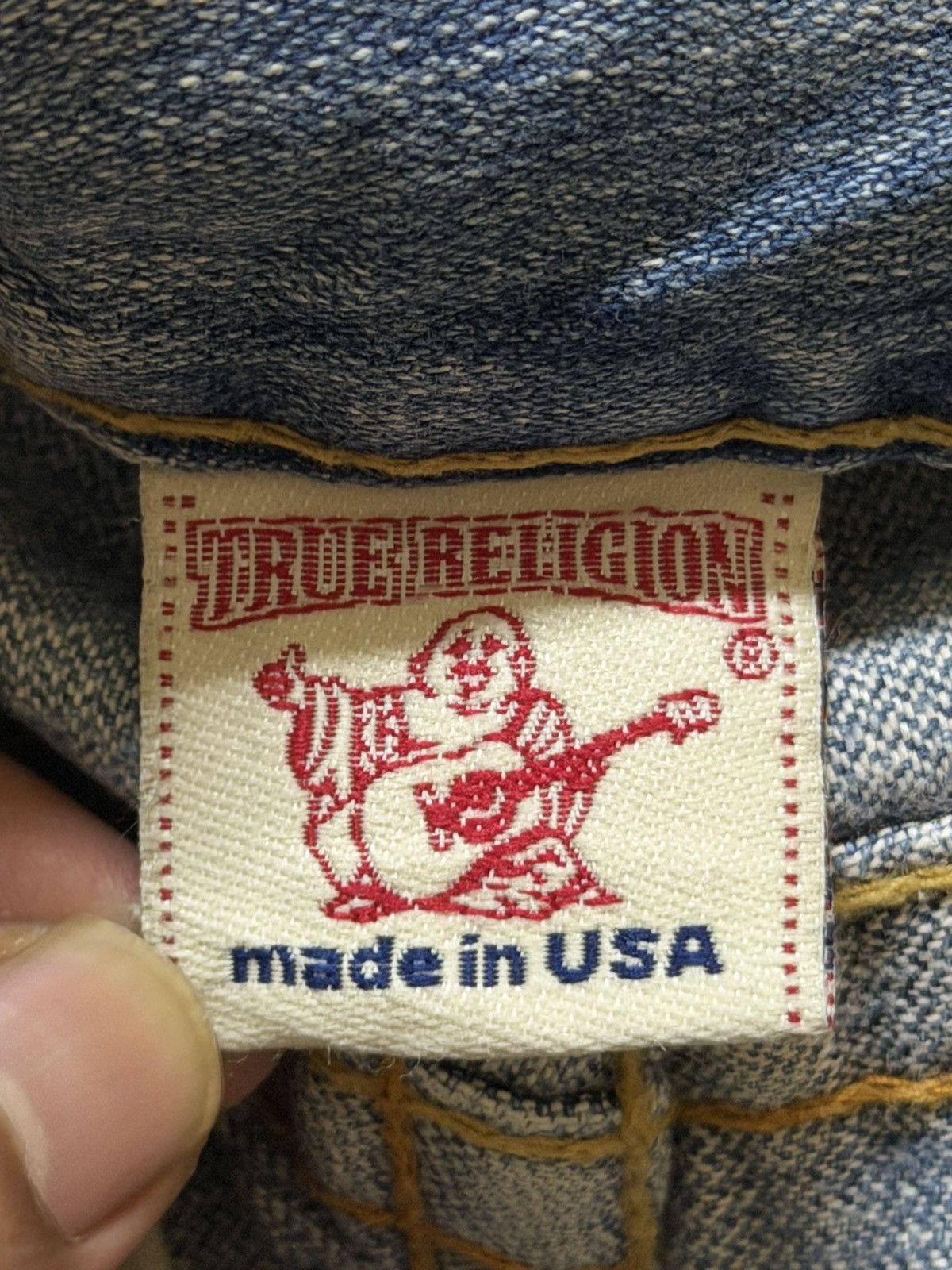 True Religion Vintage 90s True Religion Light Blue Faded Spiral Leg Flared Size US 29 - 5 Thumbnail
