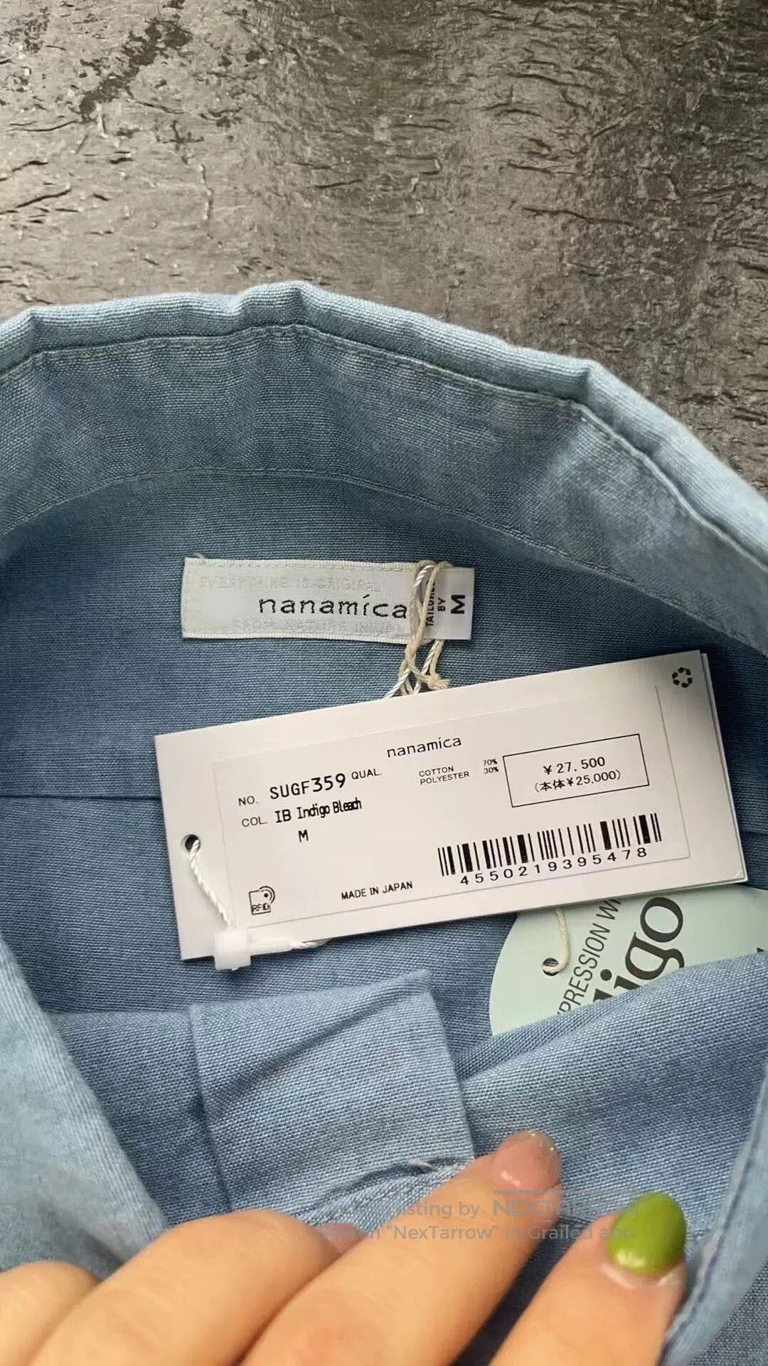 Nanamica Nanamica Regular Collar Chambray Shirt. Size US M / EU 48-50 / 2 - 4 Thumbnail