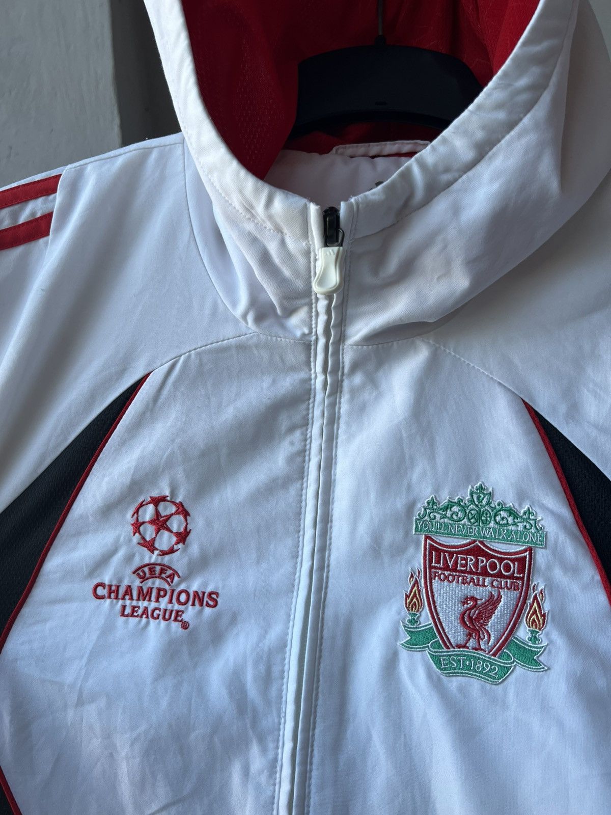Adidas 2007 LIVERPOOL FC CHAMPIONS LEAGUE SOCCER FOOTBALL JACKET L Size US L / EU 52-54 / 3 - 5 Thumbnail