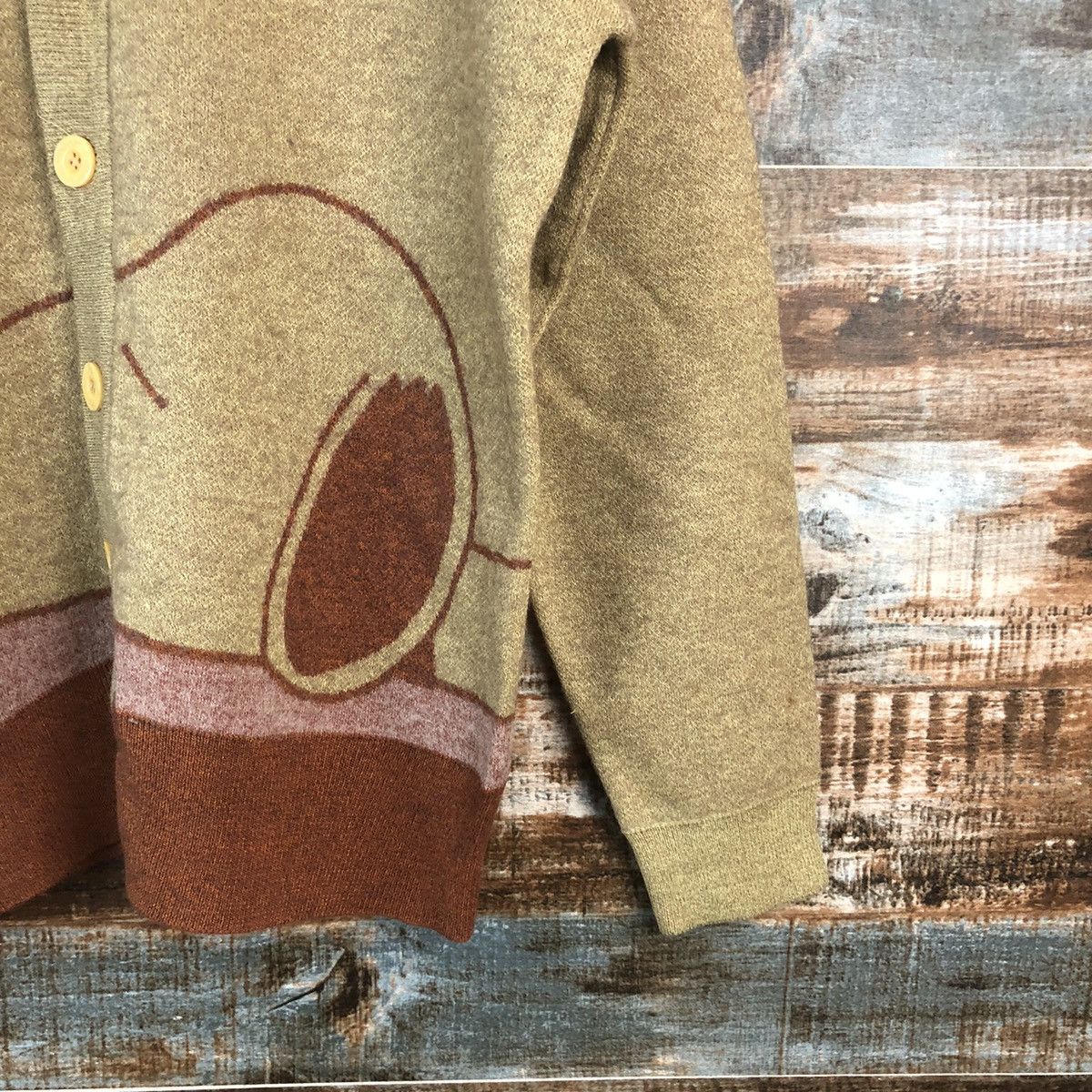 Japanese Brand DL Jean Louis Fradet Beige Cardigan Knitwear #C745 Size US M / EU 48-50 / 2 - 8 Thumbnail