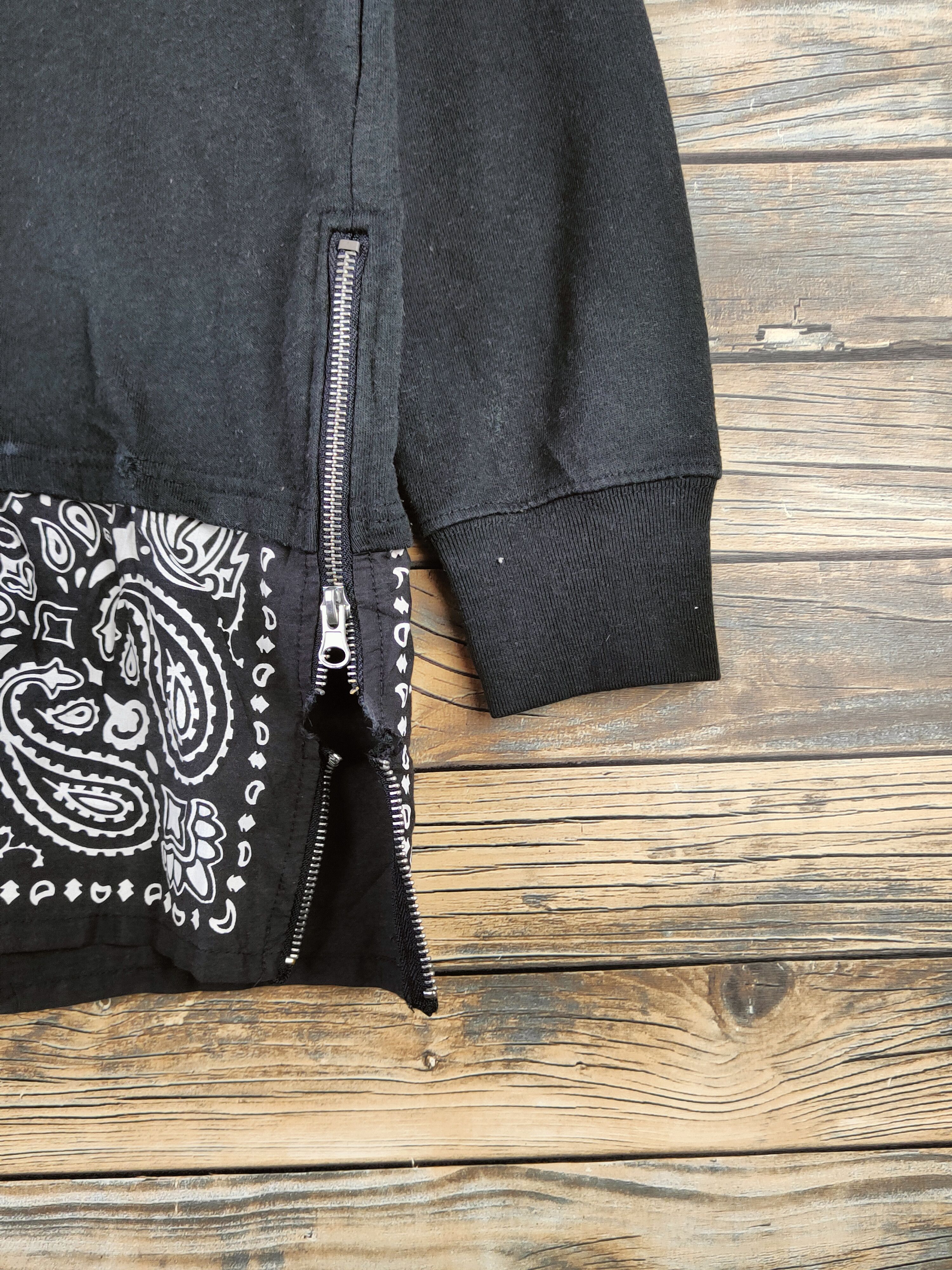 Japanese Brand SUPER RARE 💥 Modish Gaze Black Hoodie Sweatshirt Size M / US 6-8 / IT 42-44 - 8 Thumbnail