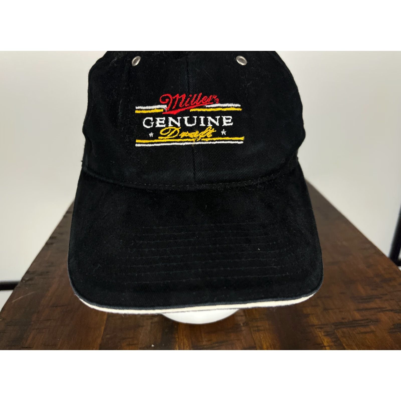 Vintage Miller Genuine Draft Hat Cap Strap Back Adult One Size Black Cotton Blend / Falcon Headwear / Hat / Adult / One Size / Black / Baseball Cap / Mens Size ONE SIZE - 3 Thumbnail