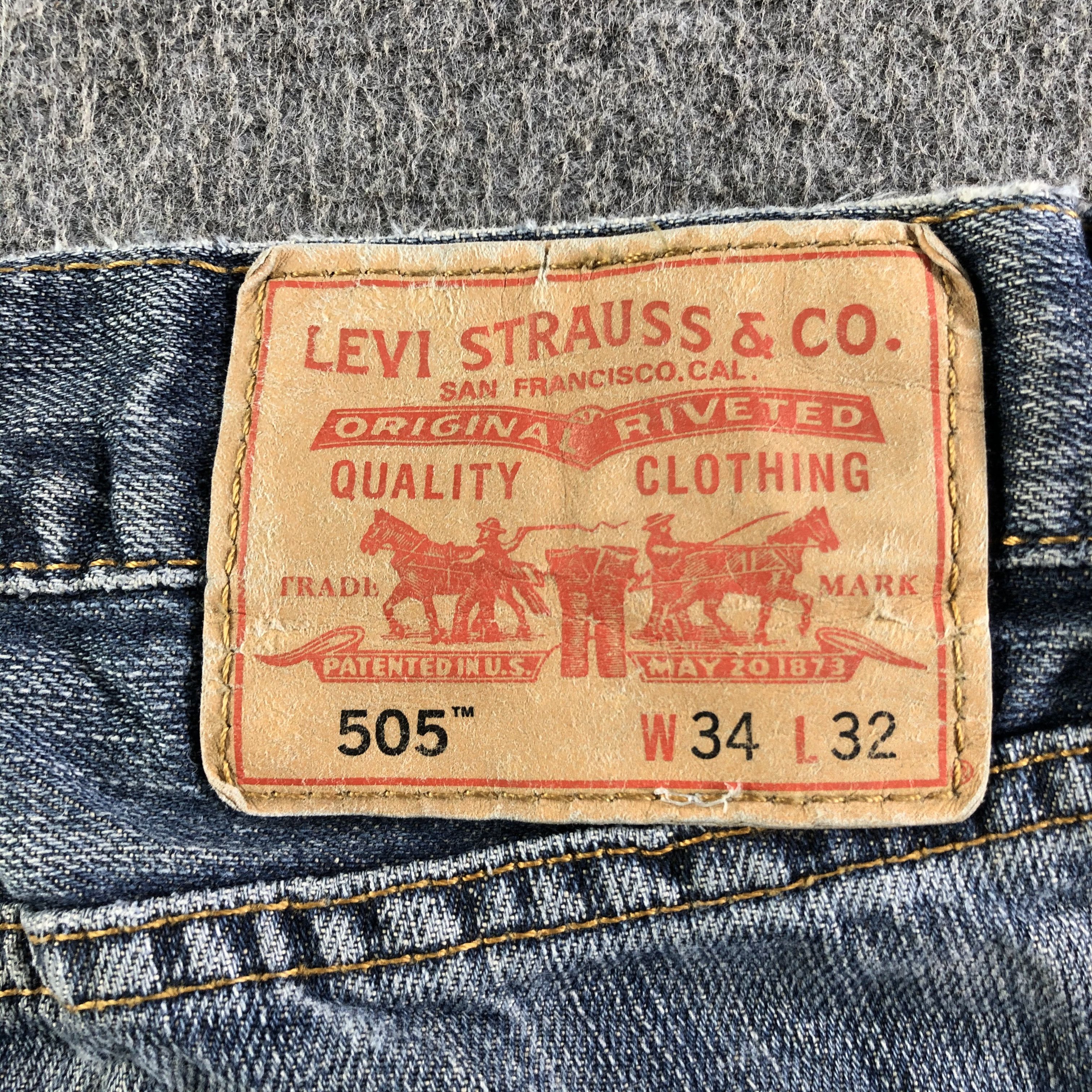 Levi's Vintage Blue Wash Levis 505 Jeans-J4178 Size US 34 / EU 50 - 5 Thumbnail
