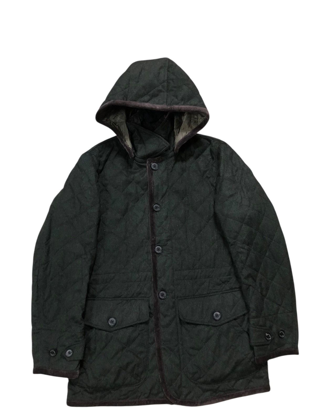 Aquascutum Aquascutum wool blend Quilted Hooded Jacket Size US M / EU 48-50 / 2 - 1 Thumbnail