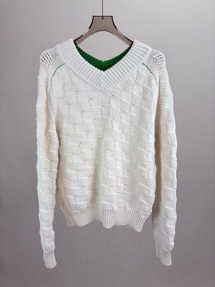 Bottega Veneta Bottega Veneta Checkered Knit Sweater Size XL Size XL / US 12-14 / IT 48-50 - 1 Thumbnail