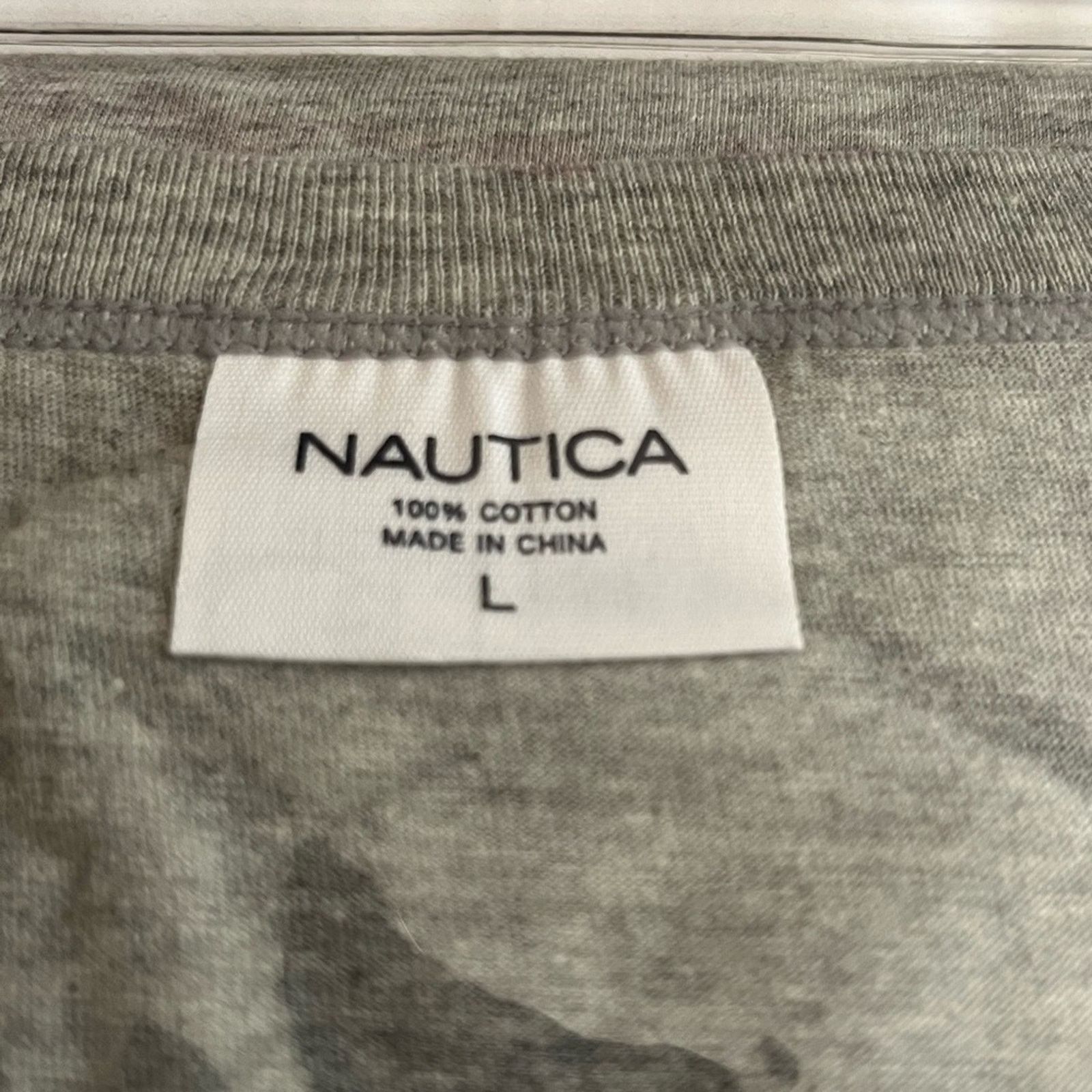 Nautica NWT Nautica Crew T Shirt Mens Jersey Gray One Pack Size L Size US L / EU 52-54 / 3 - 2 Thumbnail