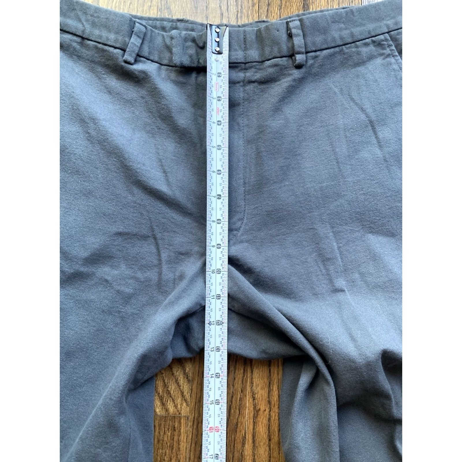 Vintage Hertling Pants Mens 36 Gray Cotton Made In Brooklyn USA Flat Front Chino Unhemmed Inseam 34" NWT USA Mens Size US 36 / EU 52 - 5 Thumbnail