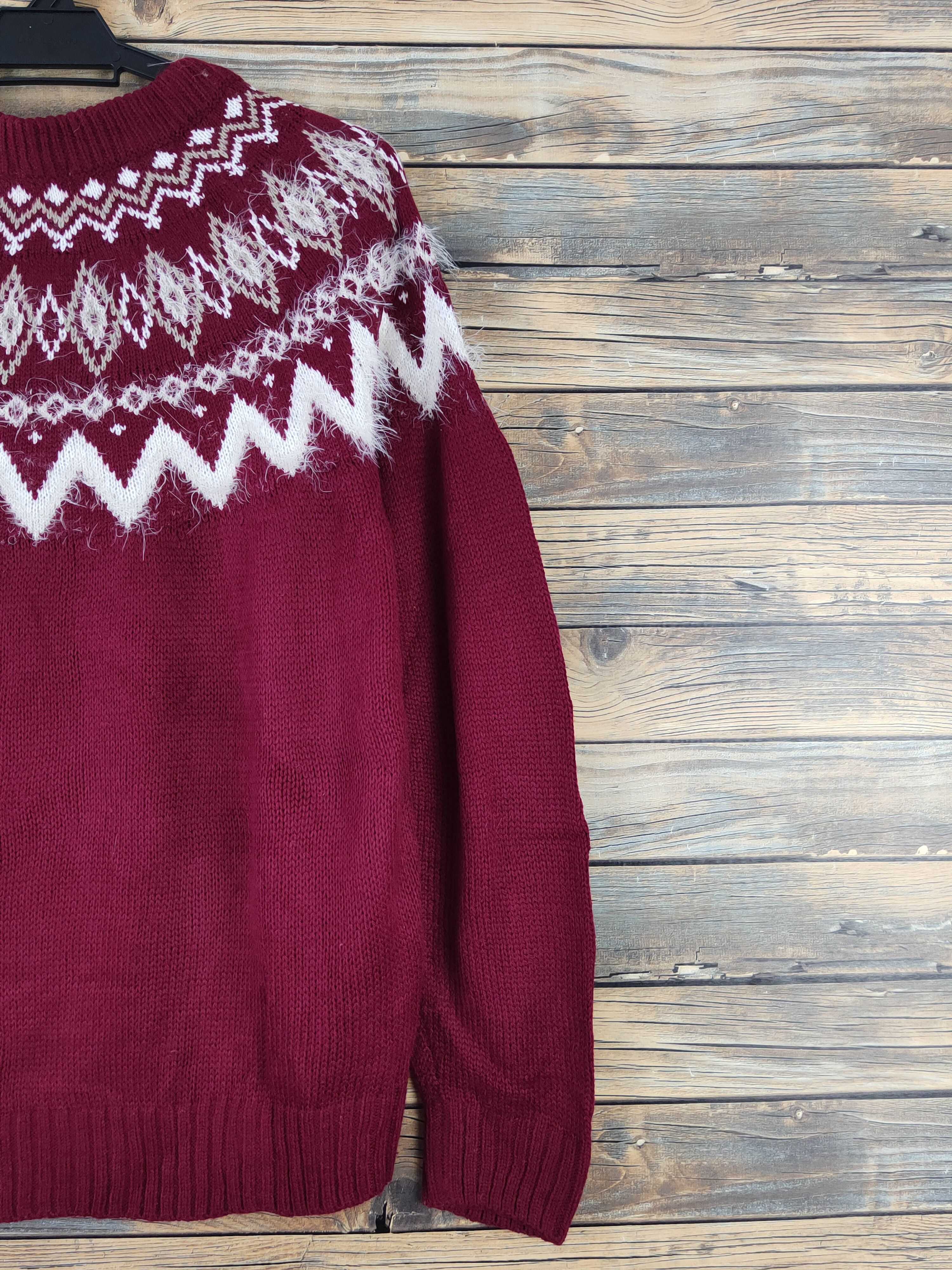 Homespun Knitwear × Japanese Brand × Vintage Glacier Maroon Knitwear Sweatshirts #W968 Size L / US 10 / IT 46 - 9 Thumbnail
