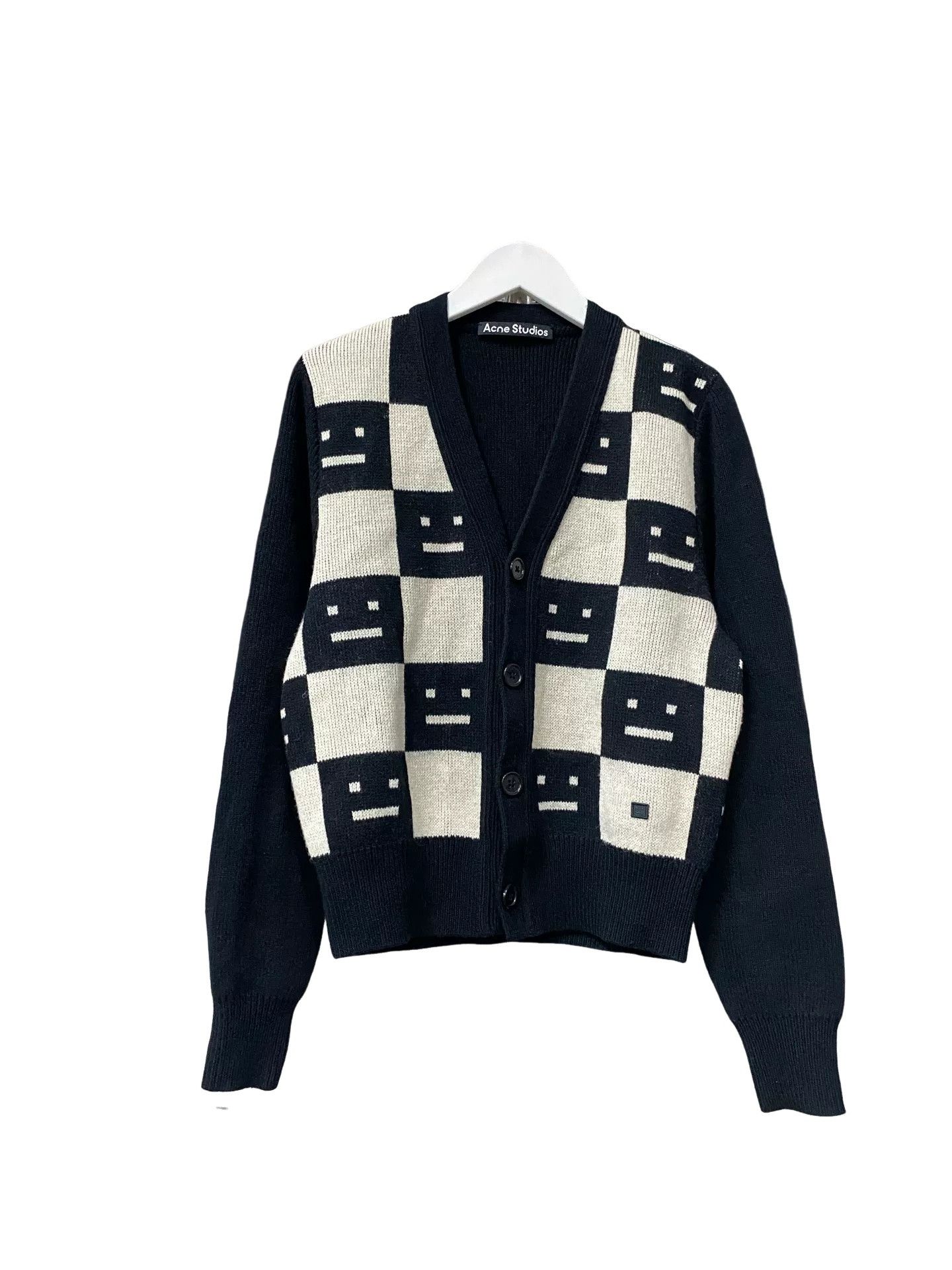 Acne Studios Acne Studios Checkerboard Face Cardigan Size XXS Size US XXS / EU 40 - 1 Thumbnail