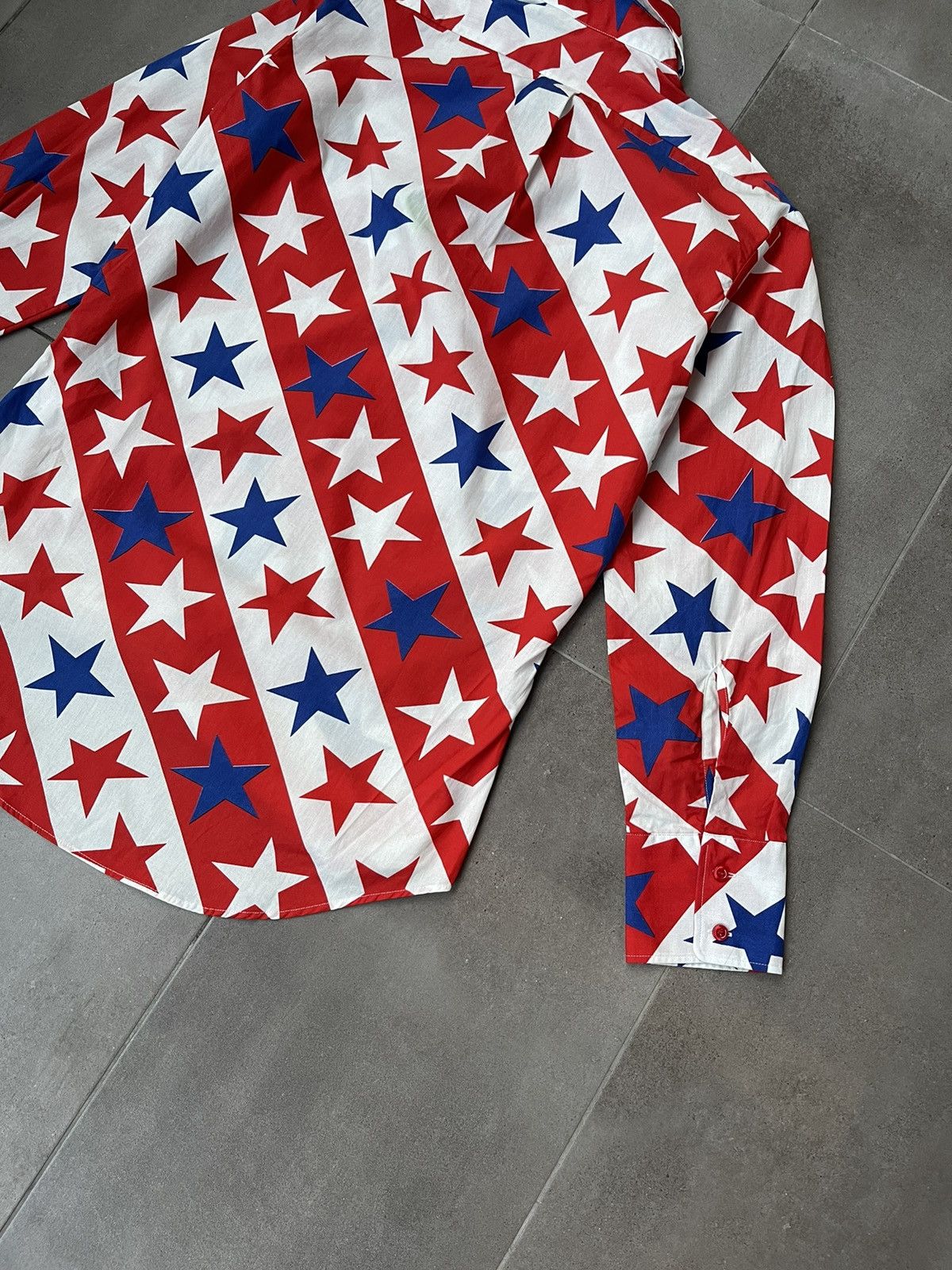 ERL !DS! FW22 ERL Star Print White Blue Red Shirt Size US M / EU 48-50 / 2 - 14 Thumbnail