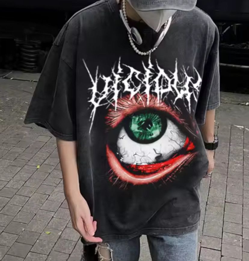 Other Streetwear Y2K Gothic Tired Red Eye Washed T-Shirt Size US S / EU 44-46 / 1 - 3 Thumbnail