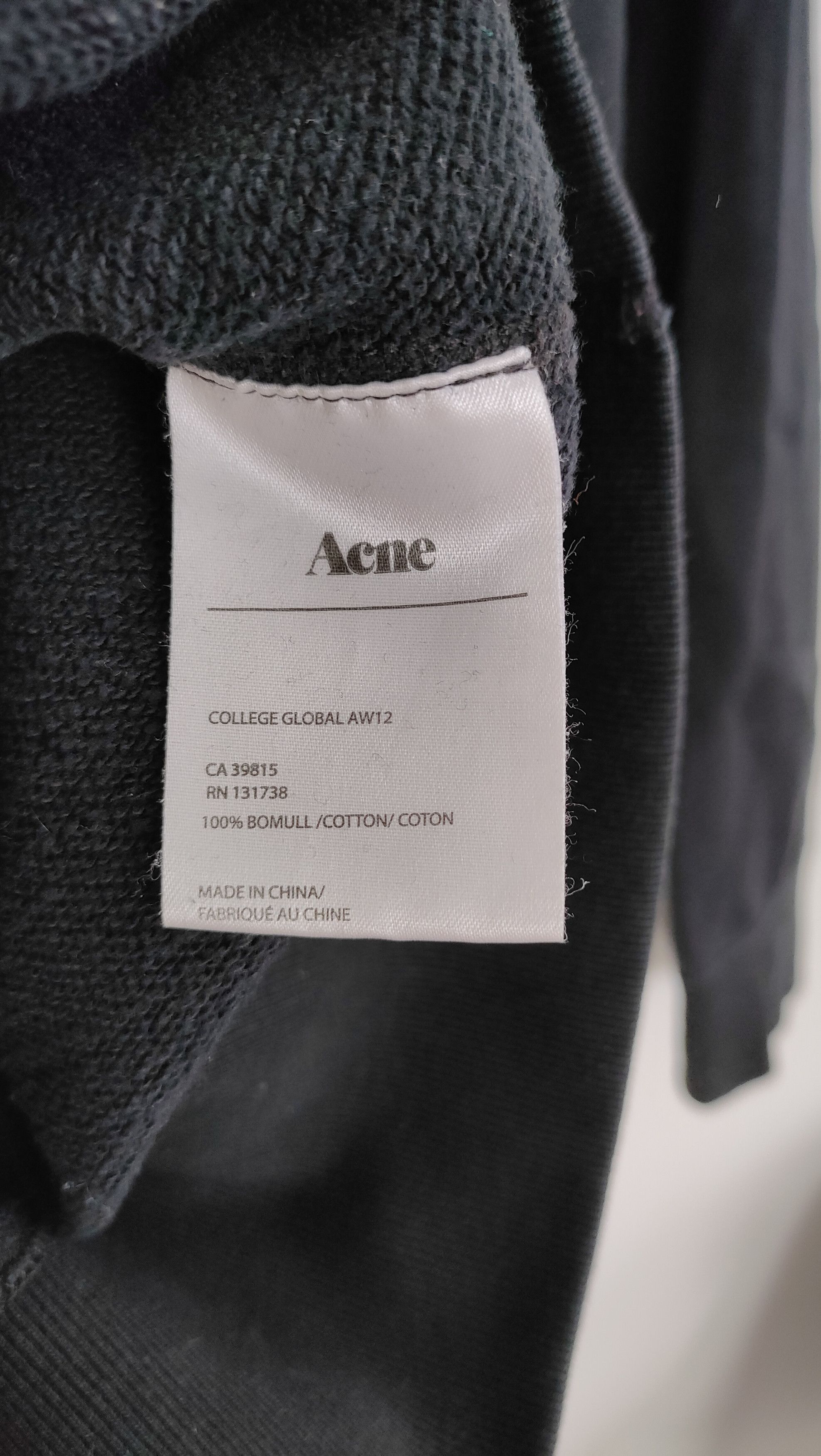 Acne Studios Acne Studios College GLOBAL AW12 Size US S / EU 44-46 / 1 - 8 Thumbnail