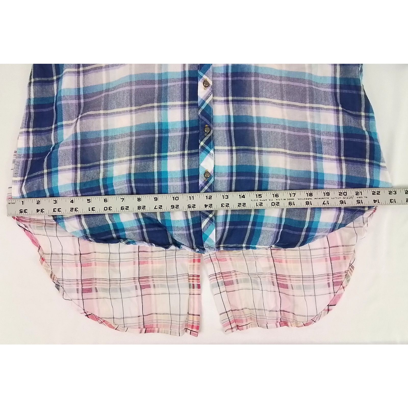 Soft Surroundings Soft Surroundings Women's M Plaid Floral Button Up Blouse Size M / US 6-8 / IT 42-44 - 13 Thumbnail