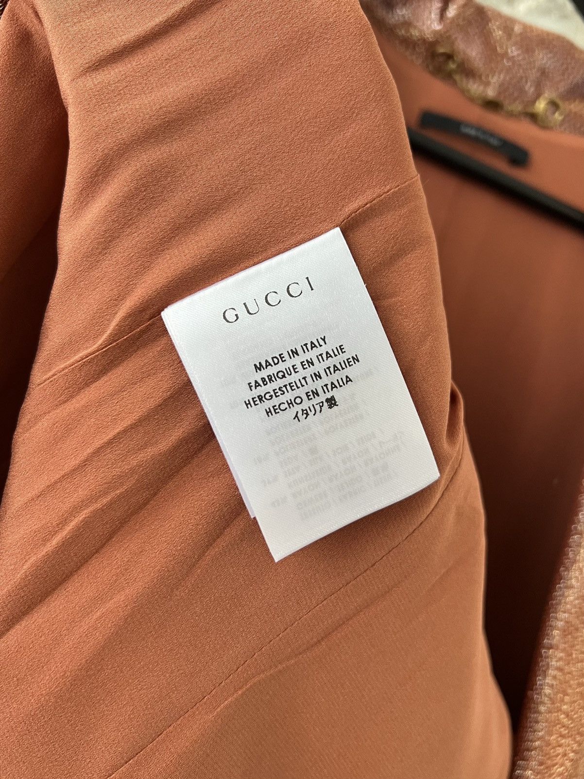 Gucci Gucci Iridescent Rust Liquid Silk Blazer Jacket Lightweight Size XS / US 0-2 / IT 36-38 - 9 Thumbnail