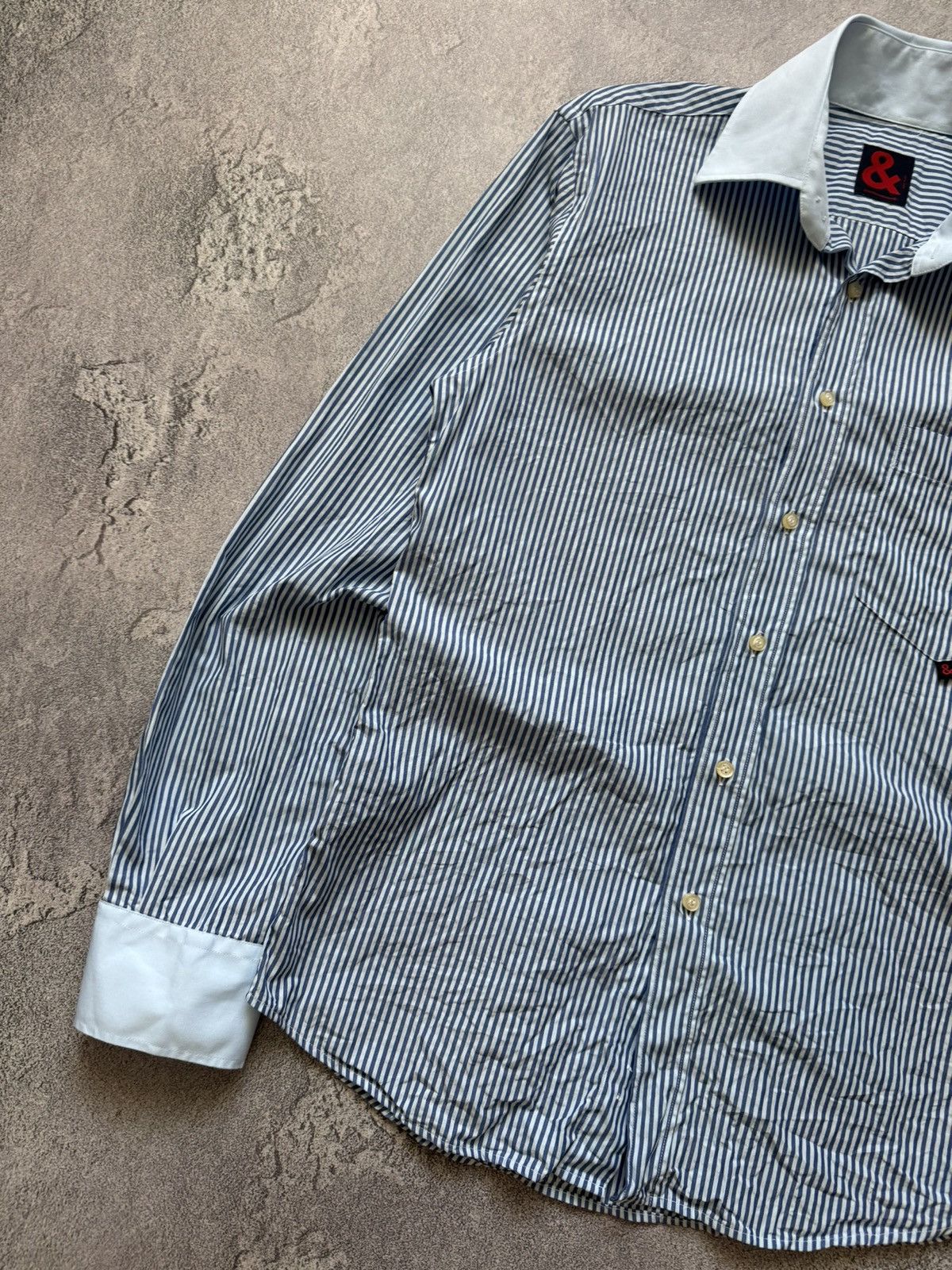 Dolce & Gabbana × Vintage Dolce & Gabbana M striped shirt button up polo long sleeve Size US M / EU 48-50 / 2 - 6 Thumbnail