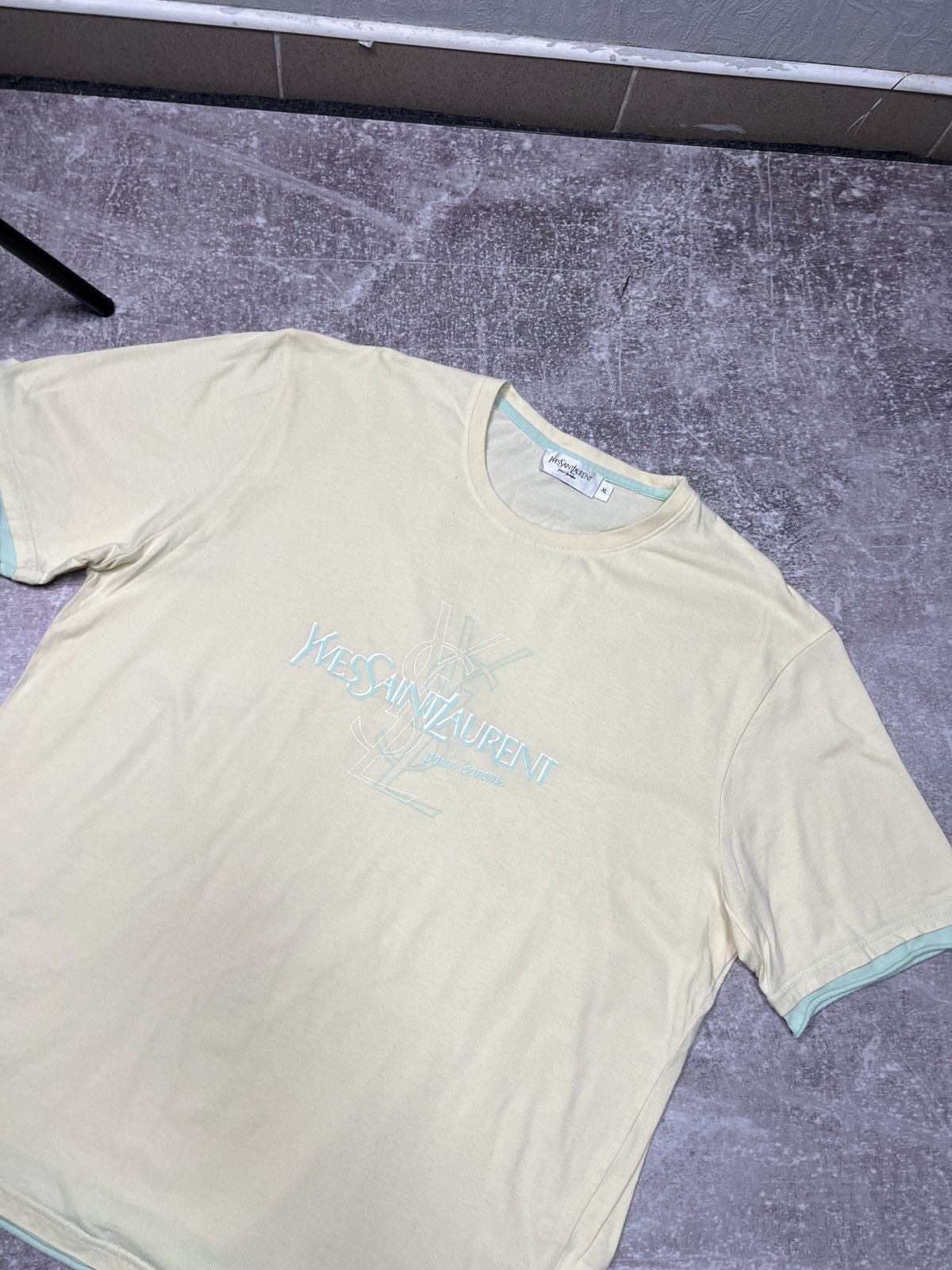 Yves Saint Laurent Vintage Yves Saint Laurent T-Shirt Big Logo YSL Y2K Size US XL / EU 56 / 4 - 3 Thumbnail