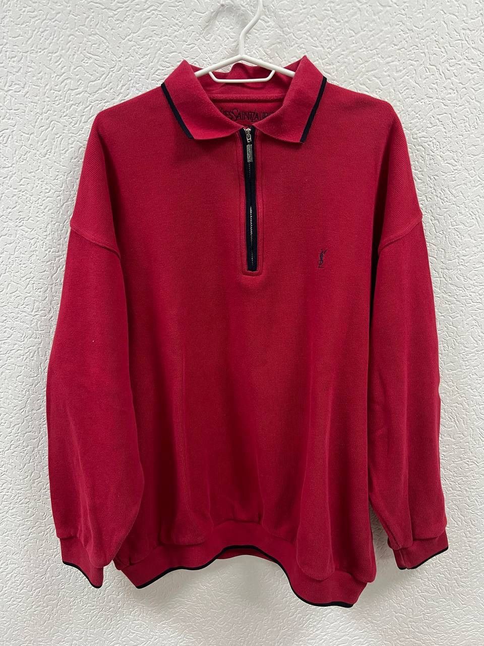 Vintage × Yves Saint Laurent Vintage 90s Yves Saint Laurent 1/4 Zip Knitted Sweater Polos Size US XXL / EU 58 / 5 - 1 Thumbnail