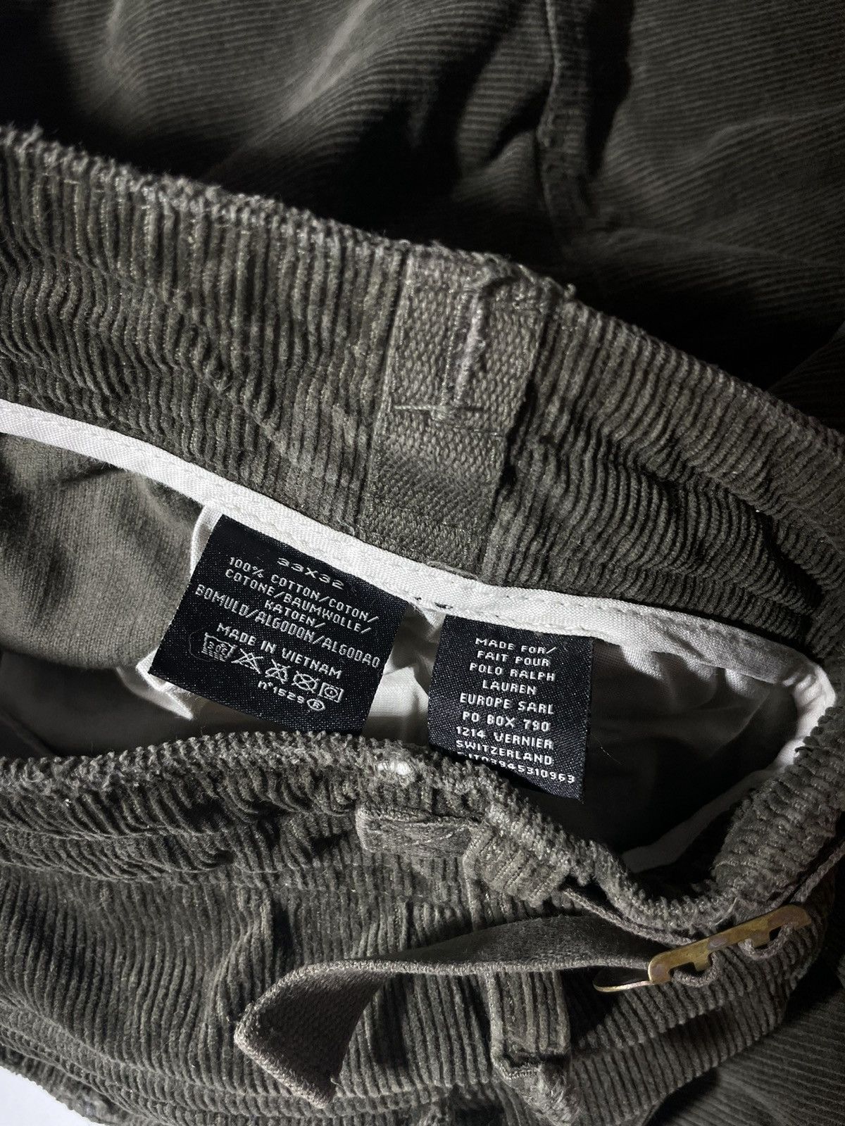 Polo Ralph Lauren Vintage Ralph Lauren Polo Jeans Company Corduroy Cargo Pants Size US 33 - 18 Thumbnail