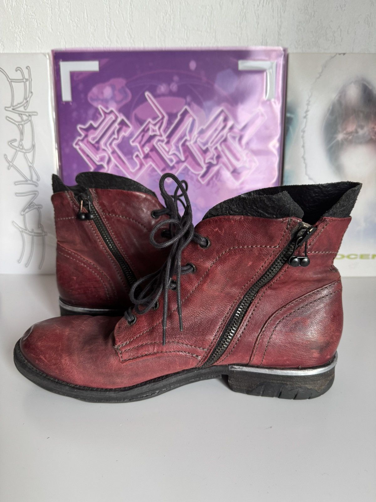 Japanese Brand Vintage A.S 98 Leather Ankle Boots Western Avantgarde Size US 8 / EU 41 - 5 Thumbnail