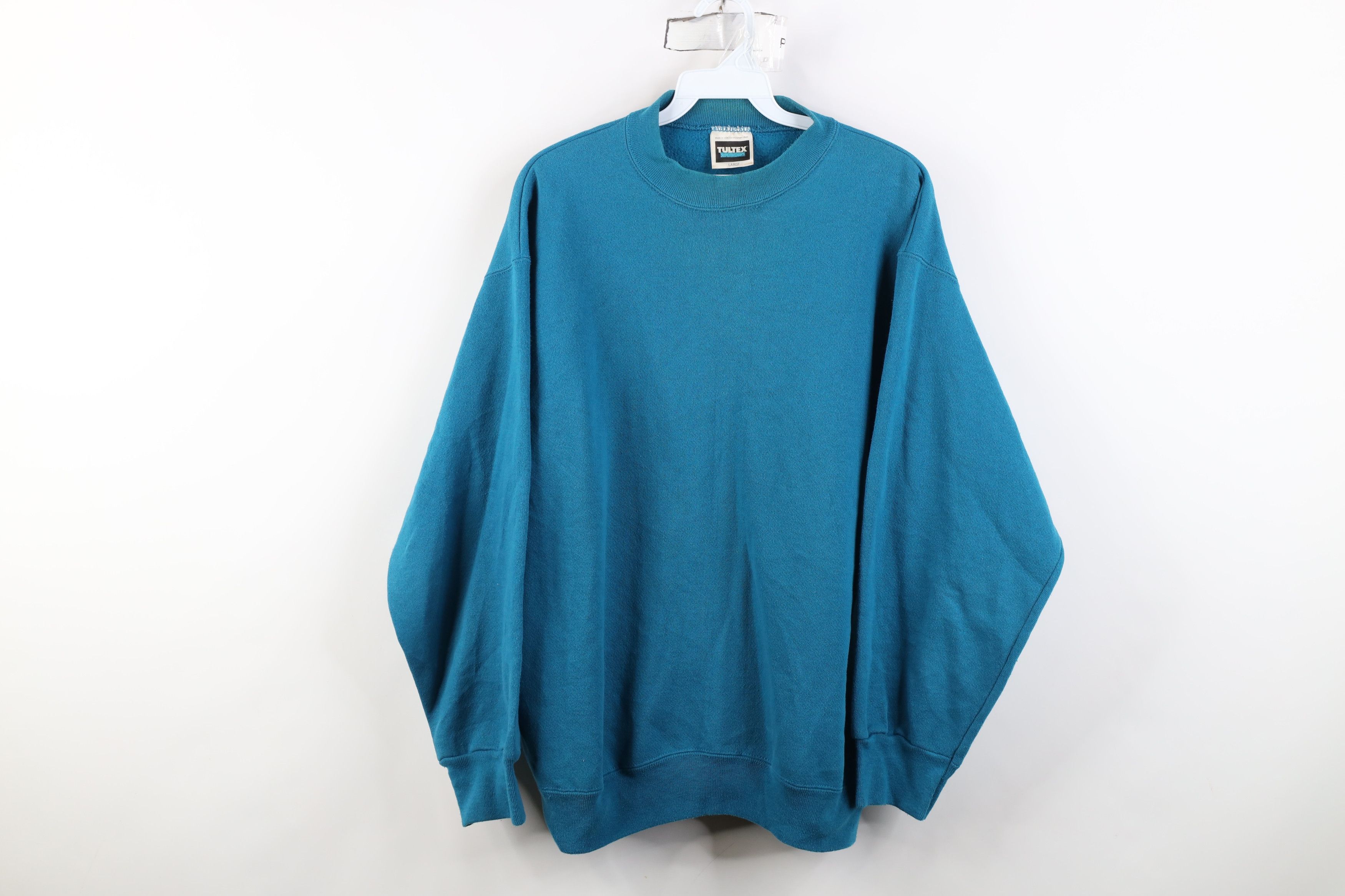 Vintage Vintage 90s Streetwear Crewneck Sweatshirt Blue USA Size US L / EU 52-54 / 3 - 1 Thumbnail
