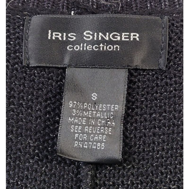 Vintage Iris Singer Black Metallic Dolman Sweater Small Retro Goth Size S / US 4 / IT 40 - 5 Thumbnail