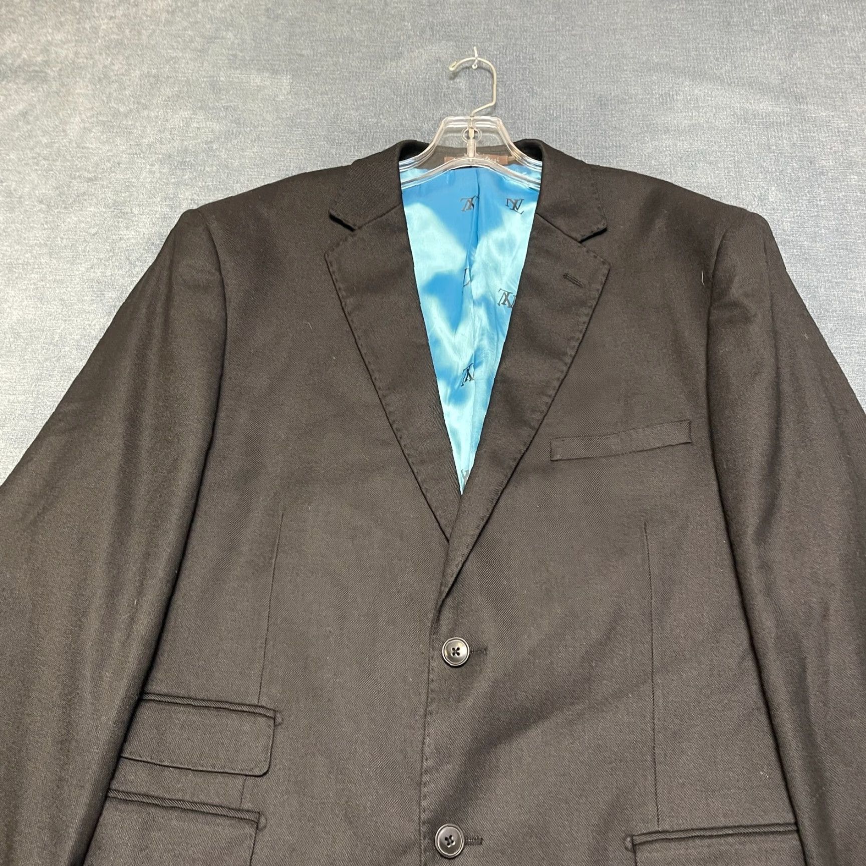 Vintage Luciano Natazzi Blazer Jacket Mens 44R Black Lined Modern Fit Single Breasted Blazer Jacket Mens 44R Black Lined Modern Fit Single Breasted Size 44R - 4 Thumbnail