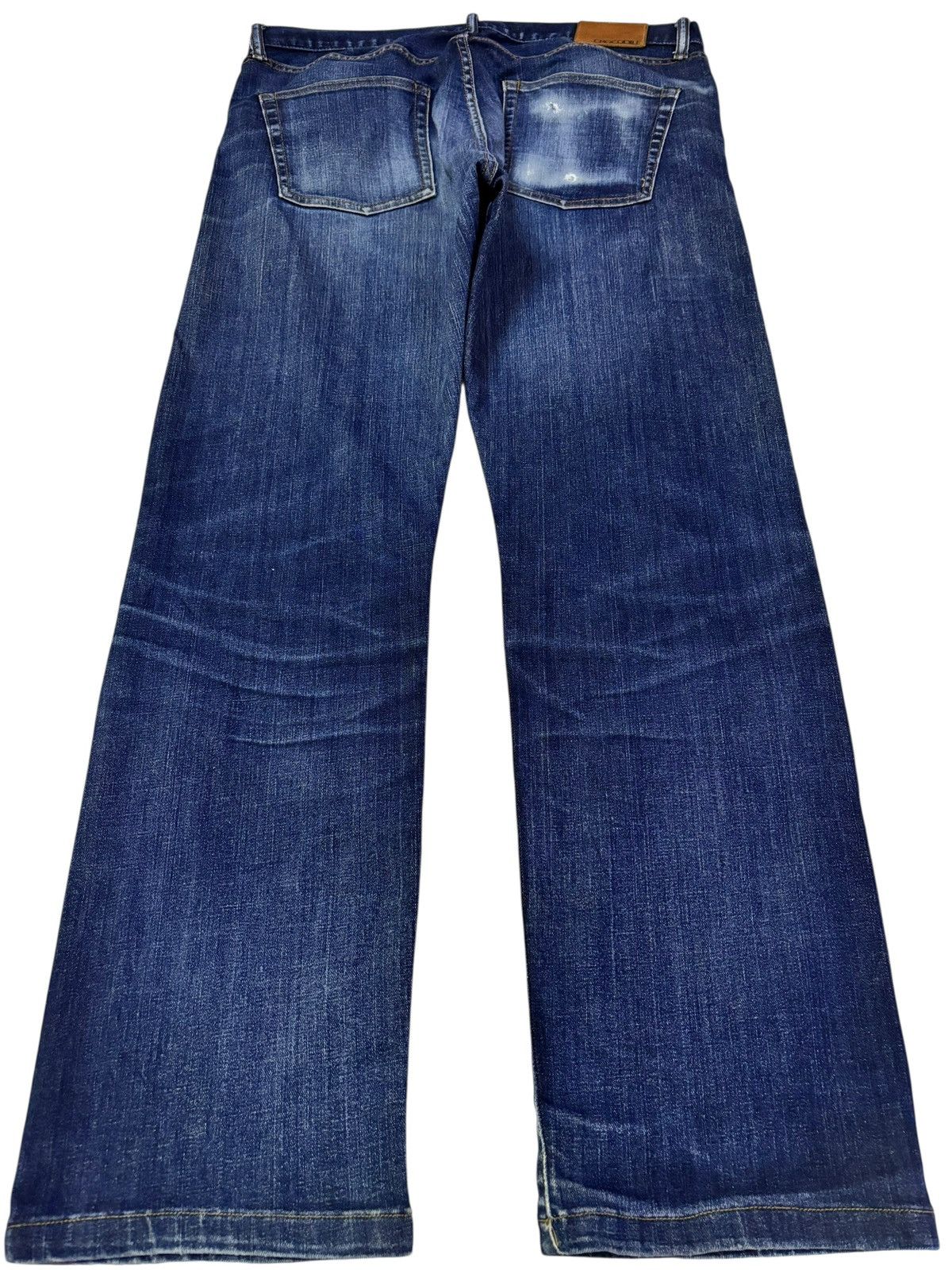 Designer Vtg Crocodile Distressed Faded Jeans Size US 34 / EU 50 - 2 Thumbnail