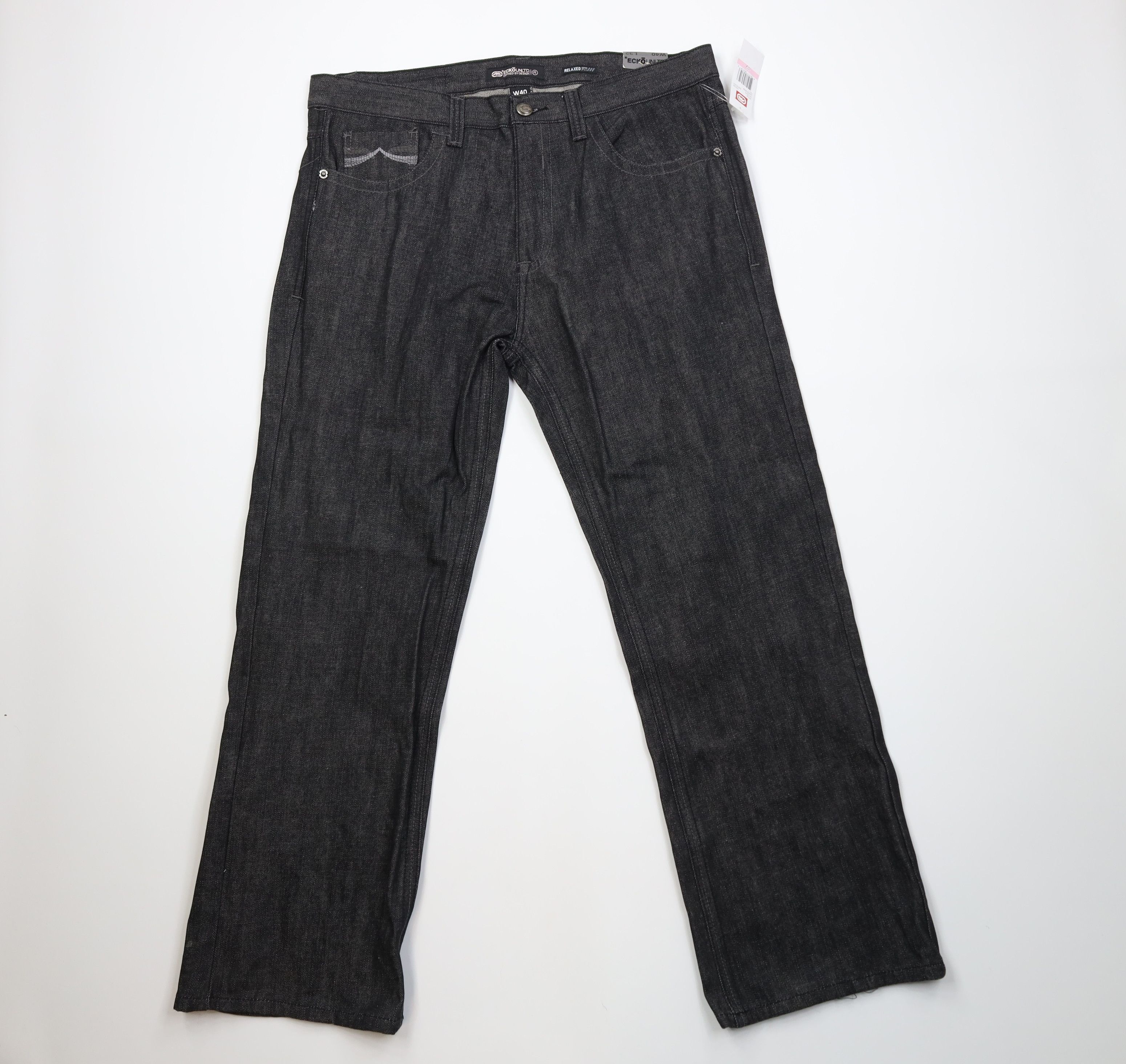 Deadstock Vintage 90s Y2K Ecko Wide Leg Denim Jeans Black
