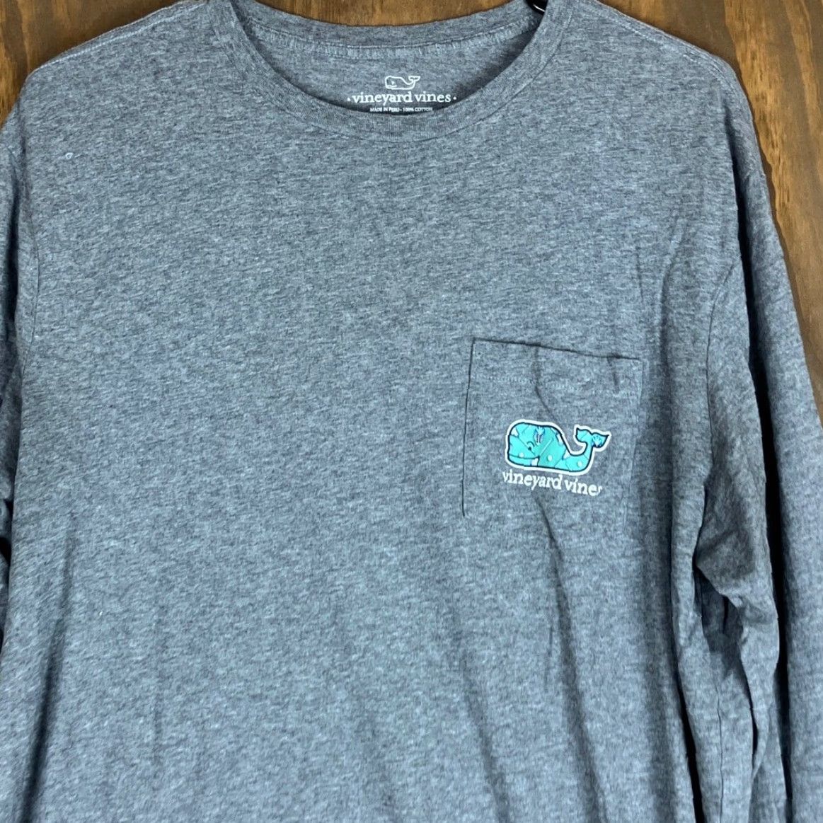 Vineyard Vines Vineyard Vines Mens Shirt Gray Lacrosse Whale Long Sleeve Crew 100% Cotton M Size US M / EU 48-50 / 2 - 2 Thumbnail
