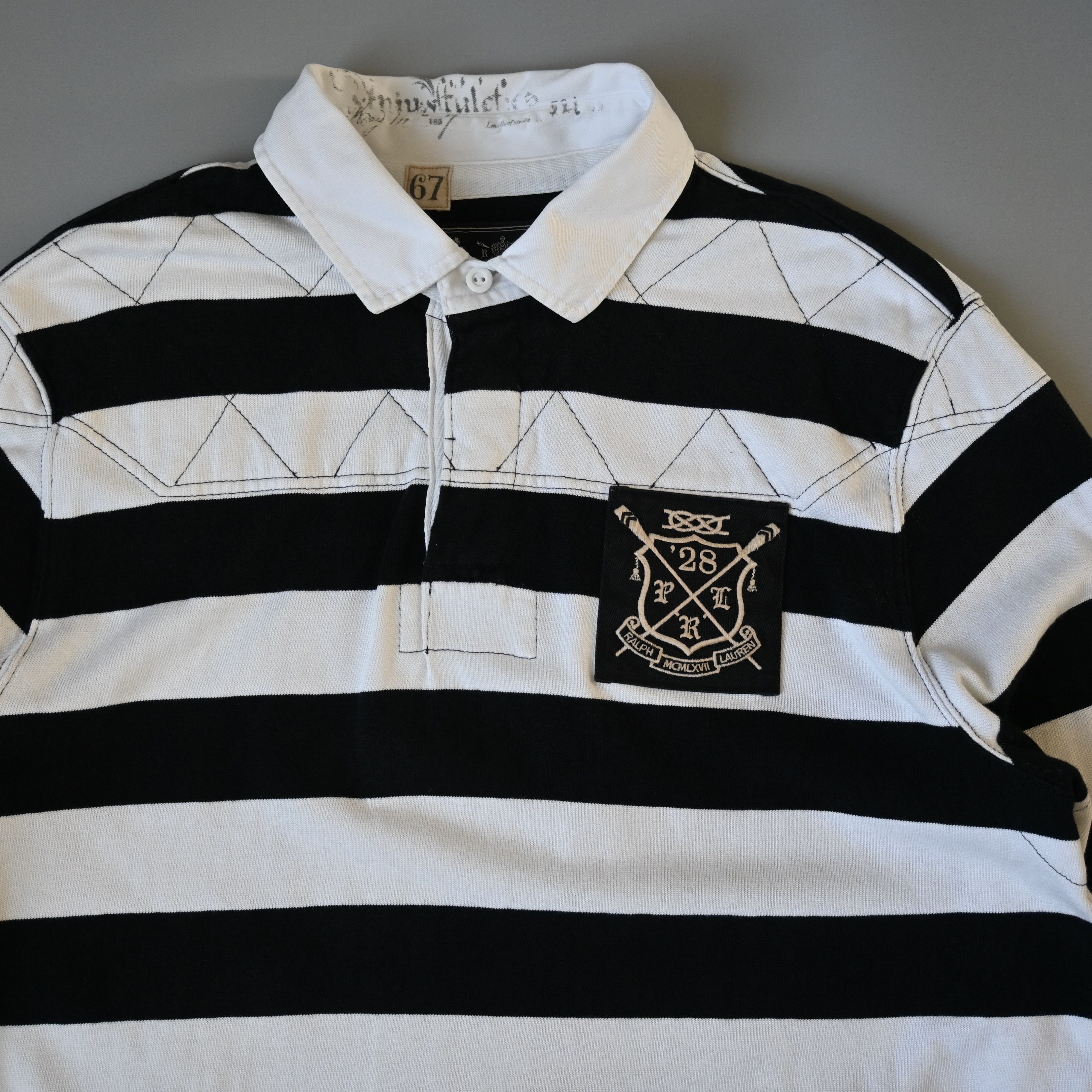 Polo Ralph Lauren Ralph Lauren cotton&viscose quilted rugby shirt, XL, canoe Size US XL / EU 56 / 4 - 6 Thumbnail