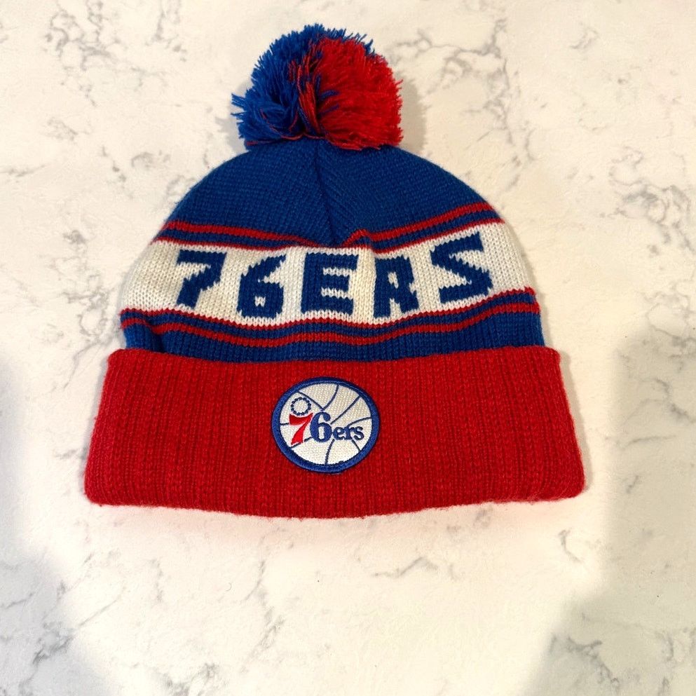 Other Vintage Hardwood Classics 76ers knit Pom Pom beanie hat Size ONE SIZE - 6 Thumbnail