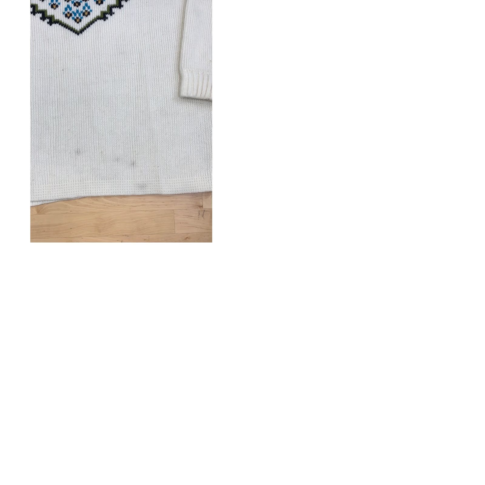 Vintage VINTAGE Full Fashioned Sweater Knit Pullover White L Women Size L / US 10 / IT 46 - 9 Thumbnail